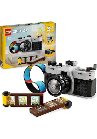 Konstruktionsspielsteine »Retro Kamera (31147), LEGO Creator 3in1«, (261 St.)