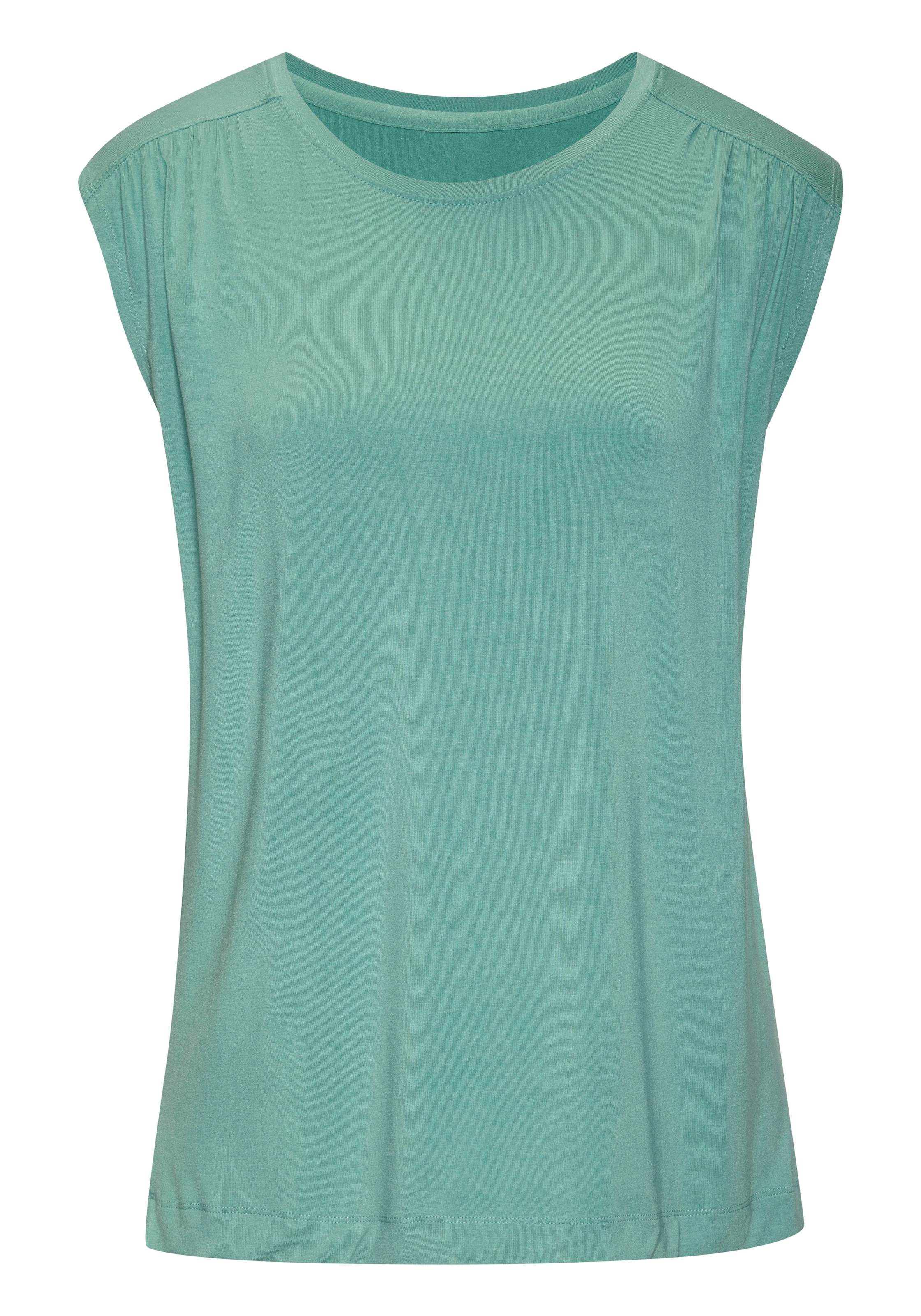 LASCANA Shirttop »mit Schulterraffung«, aus weichem Viskose-Stretch