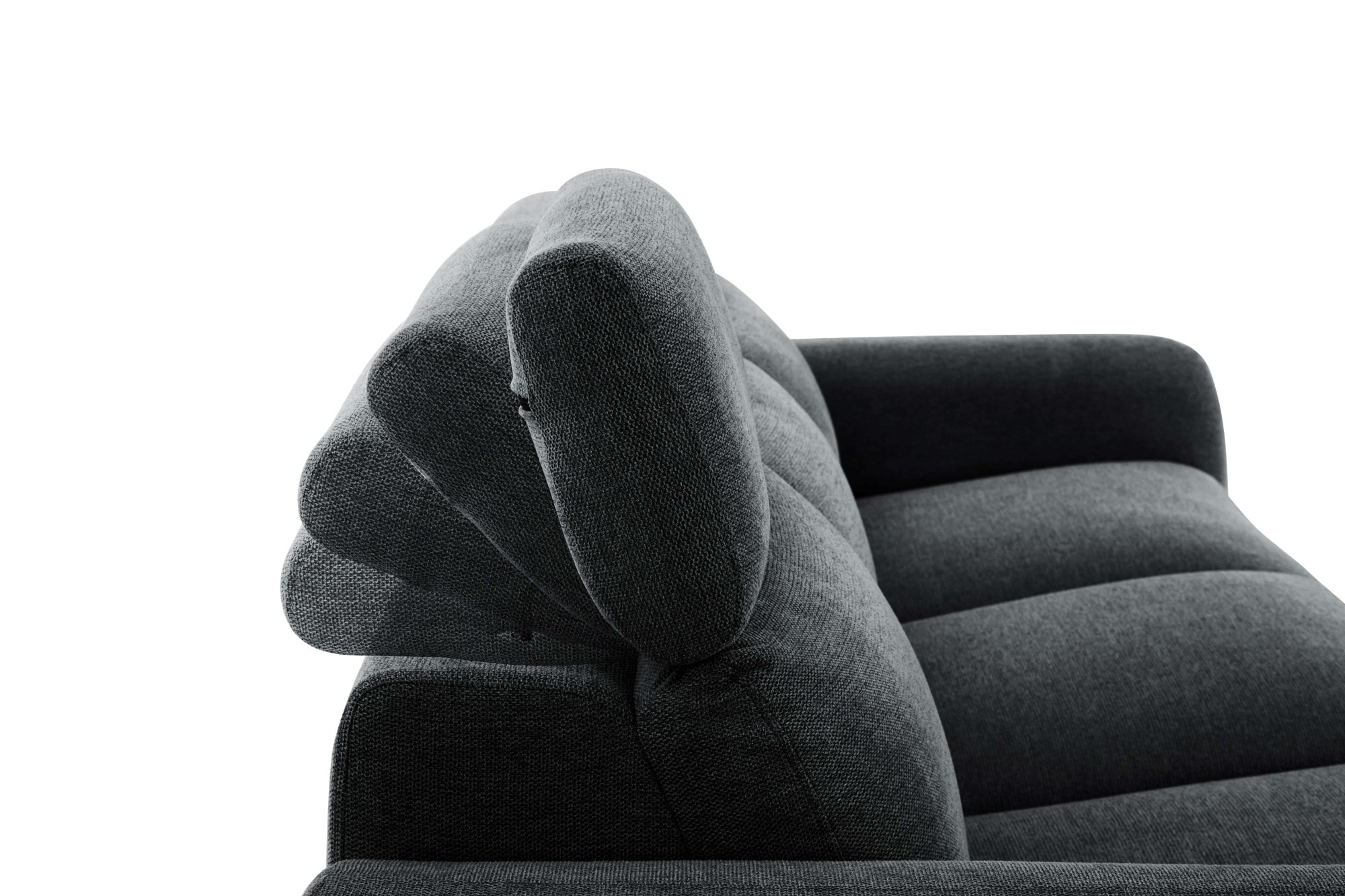 Home affaire 3-Sitzer »SKAANE Struktur-Sofa, 229 cm, manuelle-u. elektrische Relaxfunktion«, Relax-Funktion in 2 Sitzen, Kopfteilverstellung, Federkernpolsterung