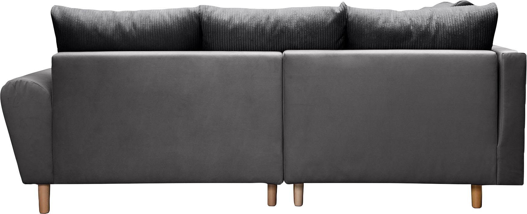 Home affaire Ecksofa »Rice L-Form«, (Set, mit Hocker), mit Bonnellfederkern, Hocker & Kissen, Ottomane beidseitig montierbar