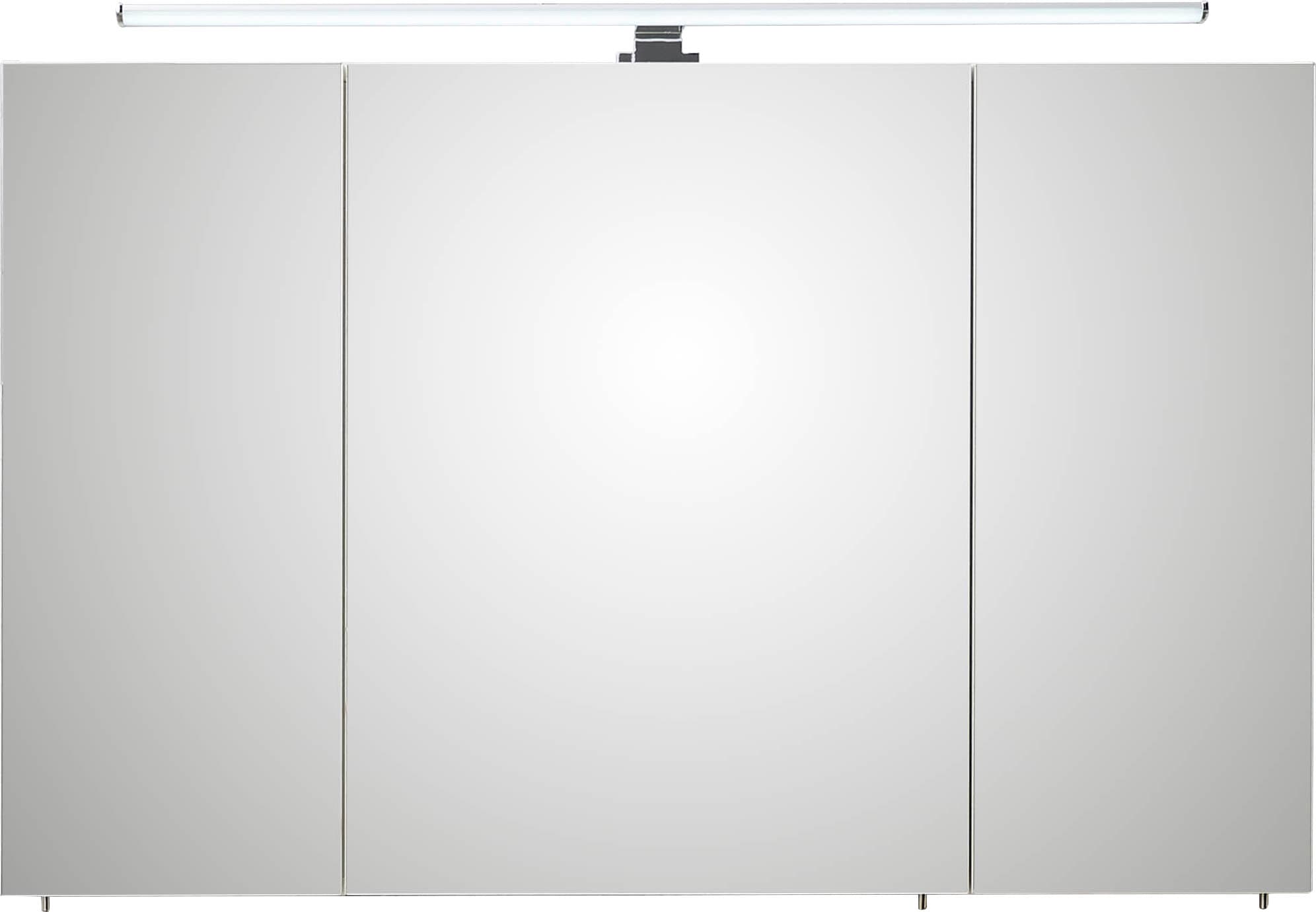PELIPAL Spiegelschrank »Quickset LED-Beleuchtung, cm, 3 kaufen Breite Garantie 360«, online | XXL Schalter-/Steckdosenbox mit Jahren 110 3-türig