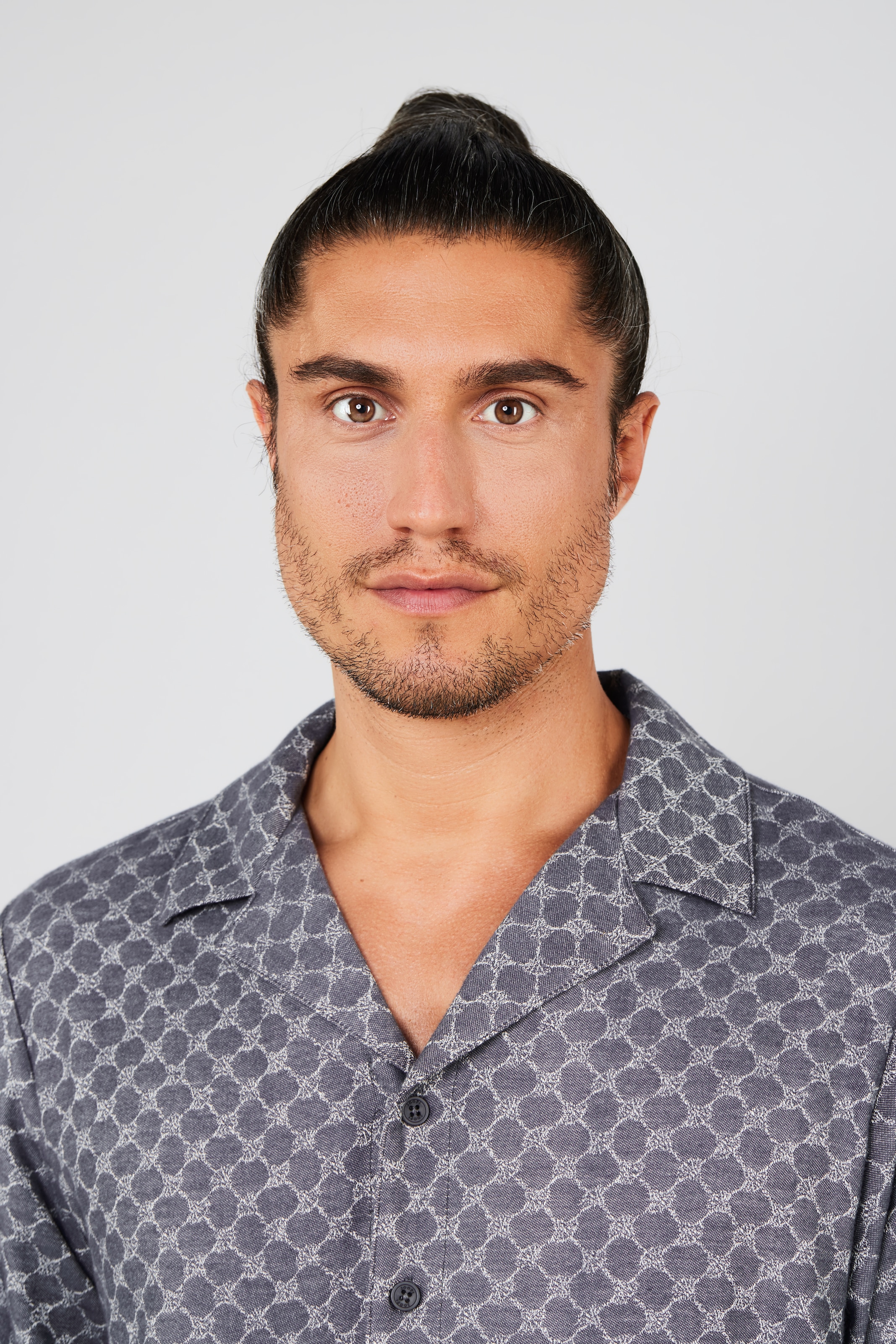 JOOP! Pyjamaoberteil »Relax« Knöpfe, Baumwoll-Viskose-Mix, Langarm, Cornflower-Design