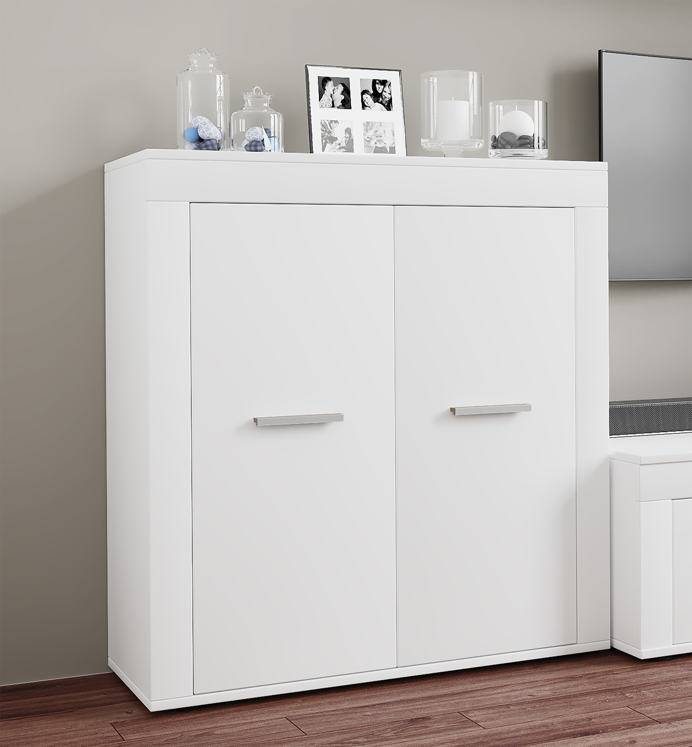 VCM Kommode »Holz Kommode Sideboard Anrichte Usilo 2 Drehtüren« 1 Stk. tlg.