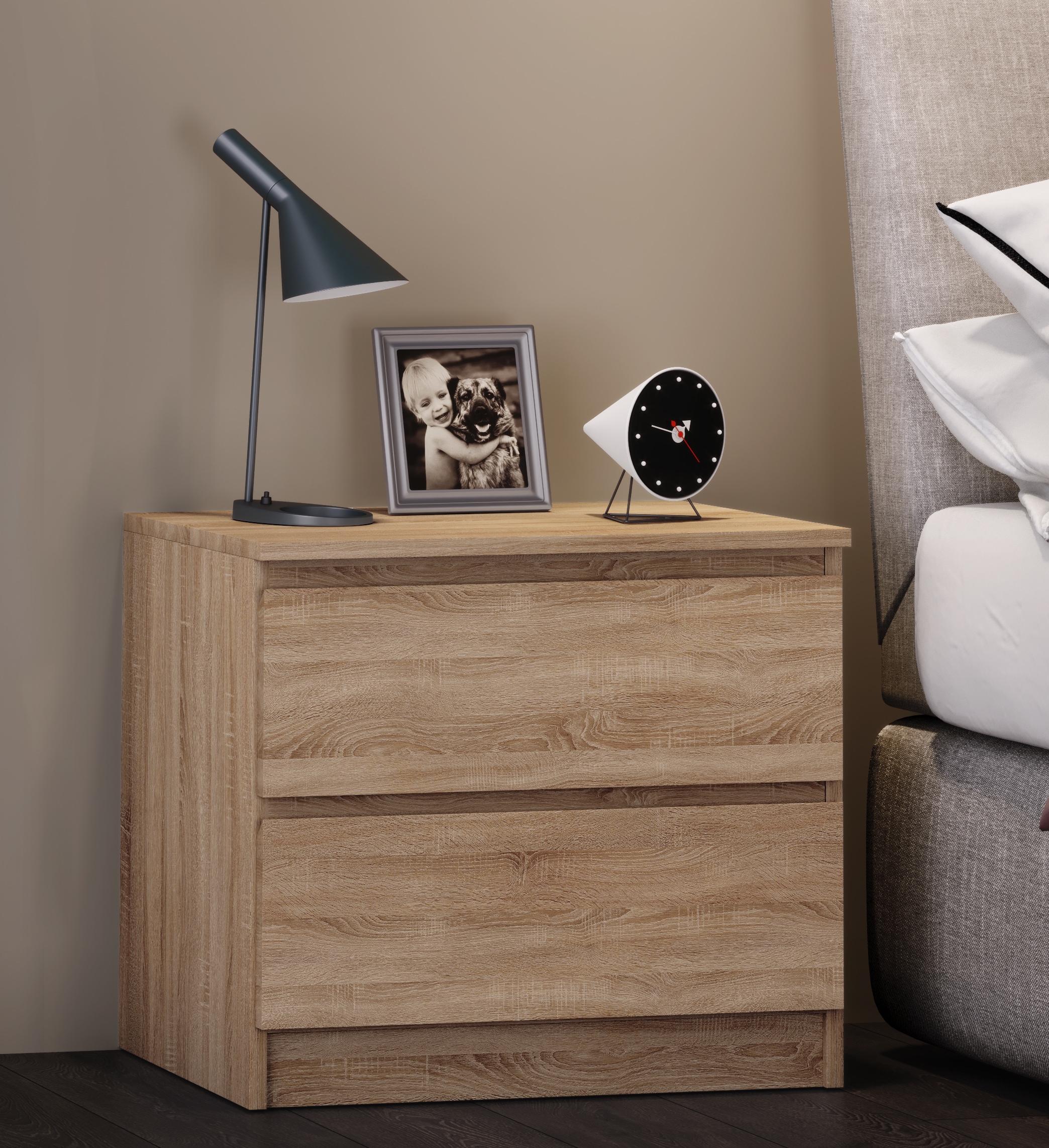 VCM Nachttisch »Holz Nachtschrank Nachttisch Schublade Breido Mini«