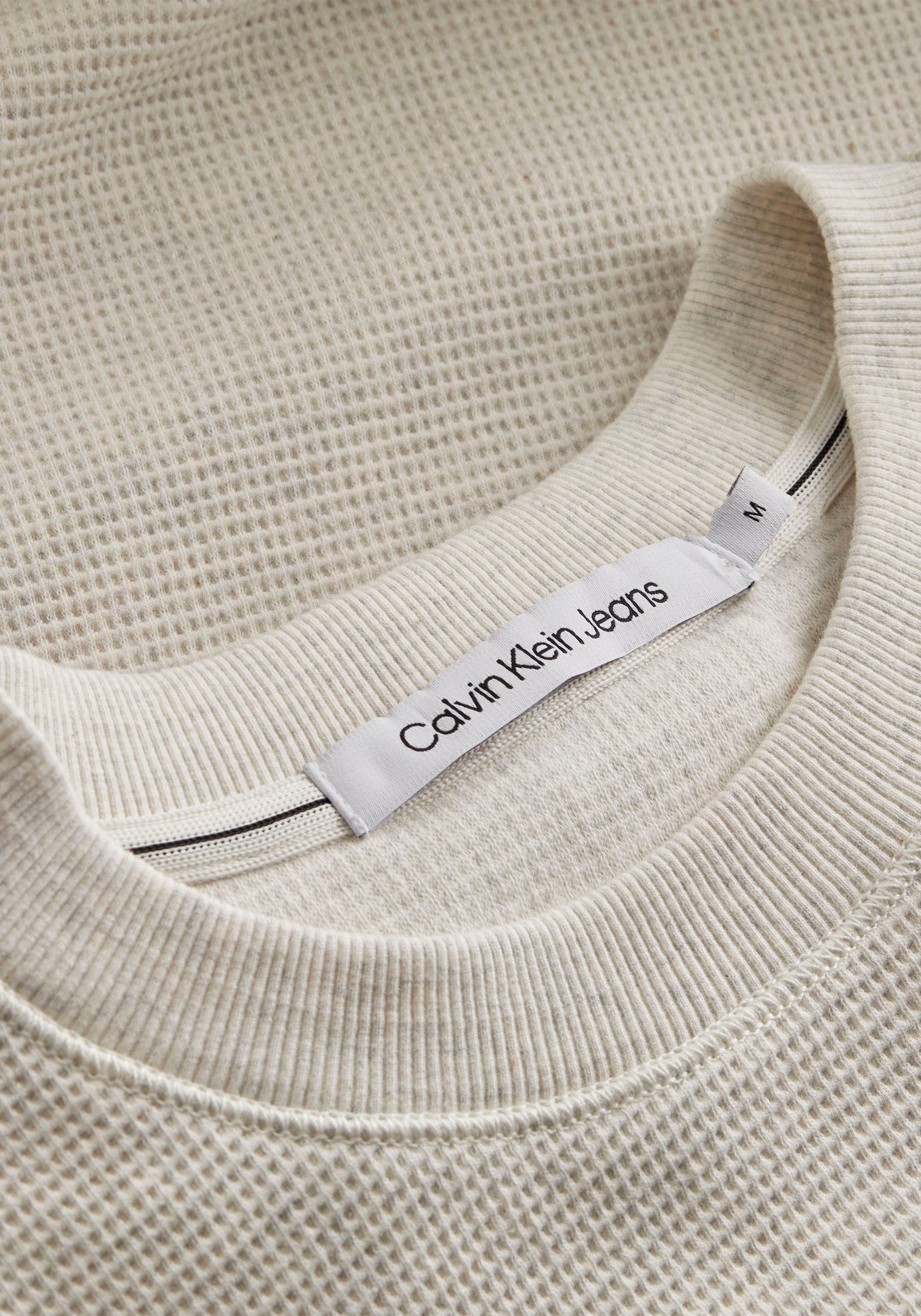 Calvin Klein Jeans T-Shirt MONOLOGO Waffelstrukturmuster »ARCHIVAL TEE«, WAFFLE bei mit ♕