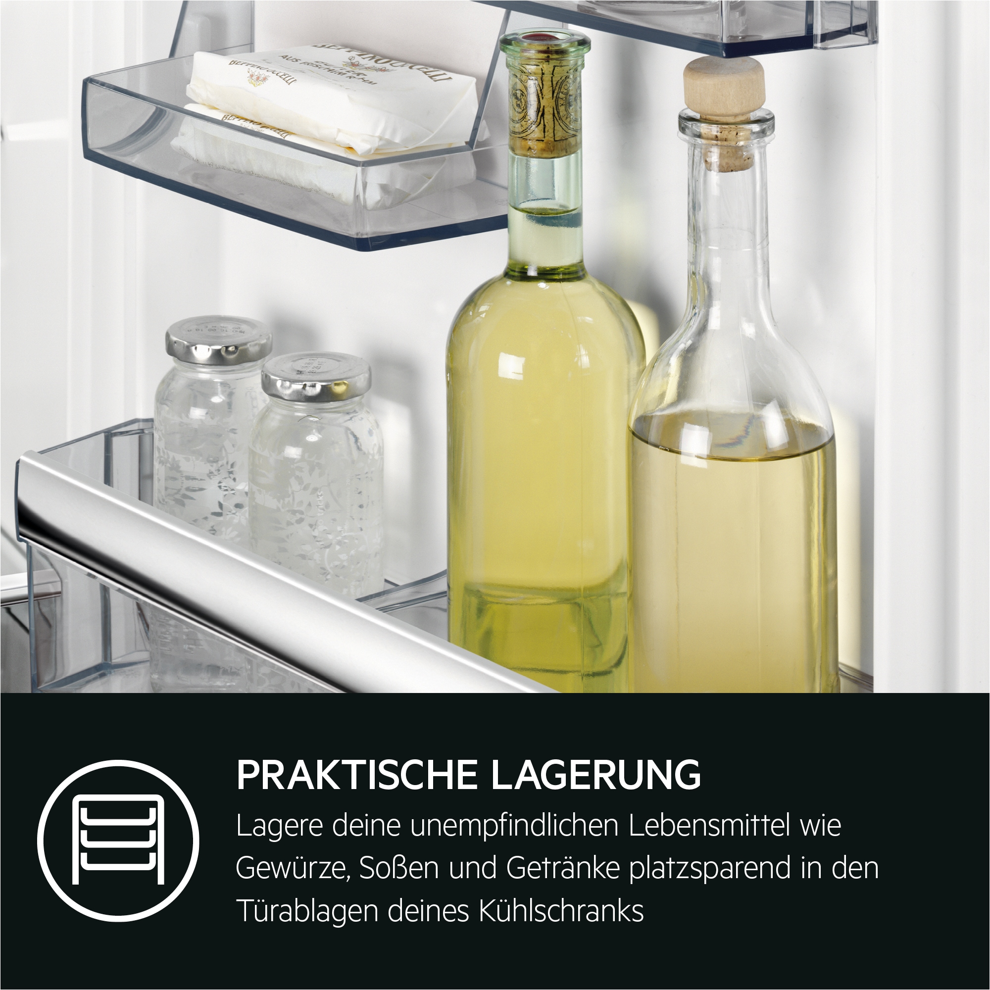 AEG Einbaukühlschrank 5000 »TF50S882DS«, OptiSpace ermöglicht dir eine flexible Nutzung des Kühlraums