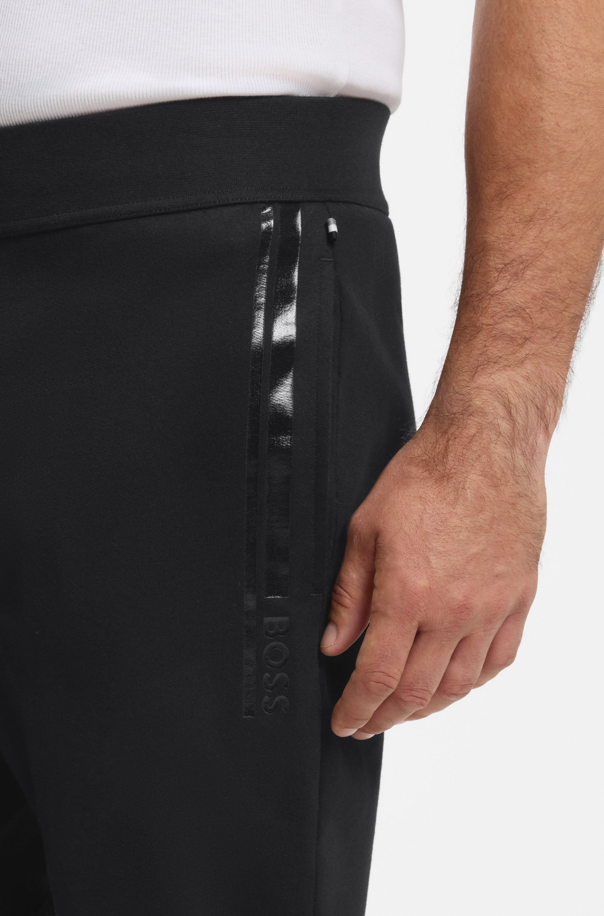 BOSS Jogginghose »Authentic«  aus Baumwoll-Terry mit Streifen und Logo