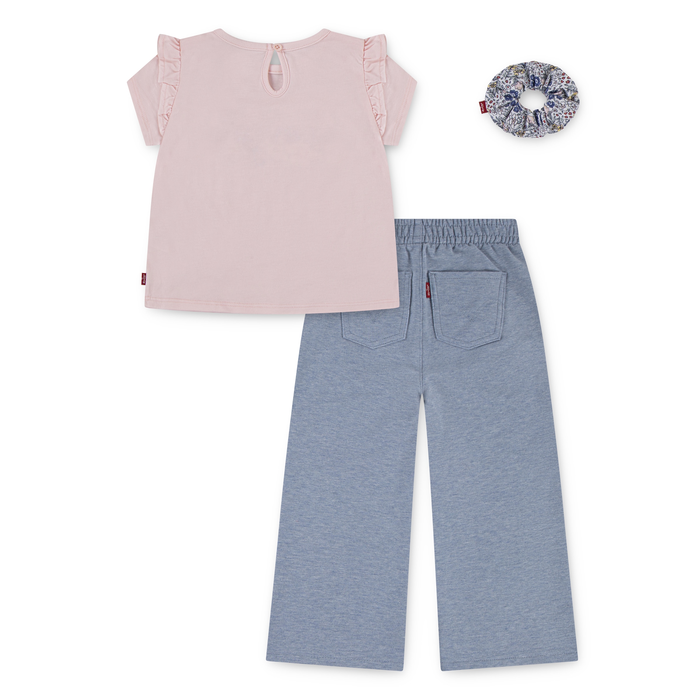 Levi's® Kids Shirt, Leggings & Haarband »LVG RUFFLE SHLDR TOP & PANT SE« 3 Stk. mit Blumenmuster