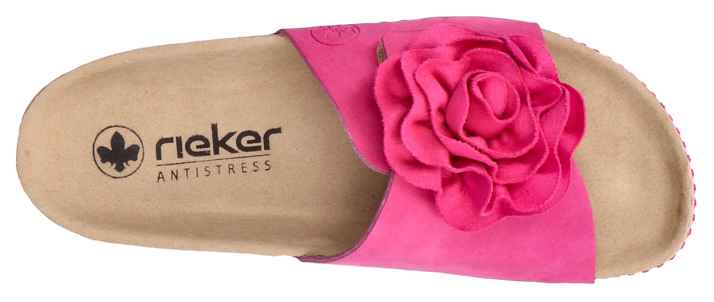 Rieker Pantolette  Sommerschuh, Schlappen mit modischem Plateau