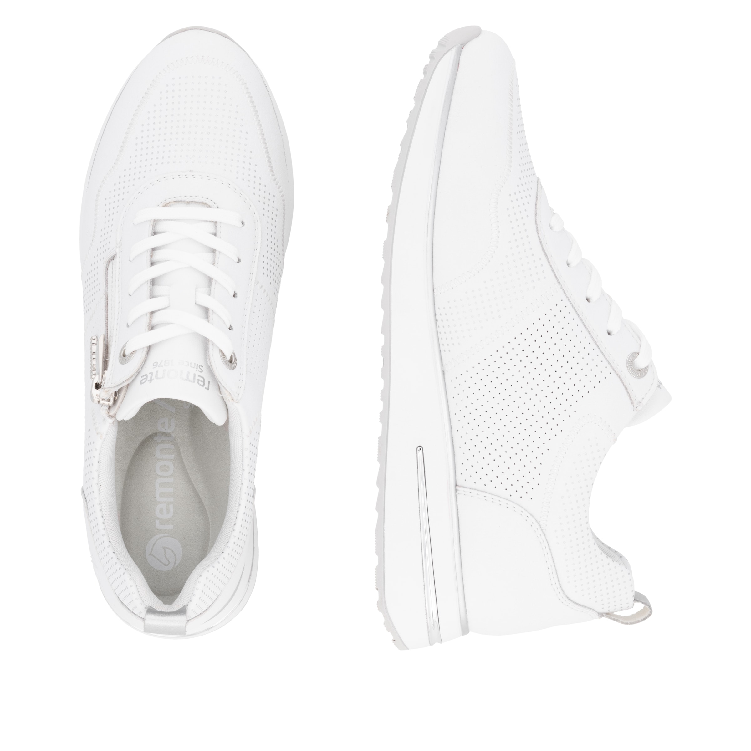 Remonte Keilsneaker, Freizeitschuh, Halbschuh, Schnürerschuh mit gepolstertem Schaftrand