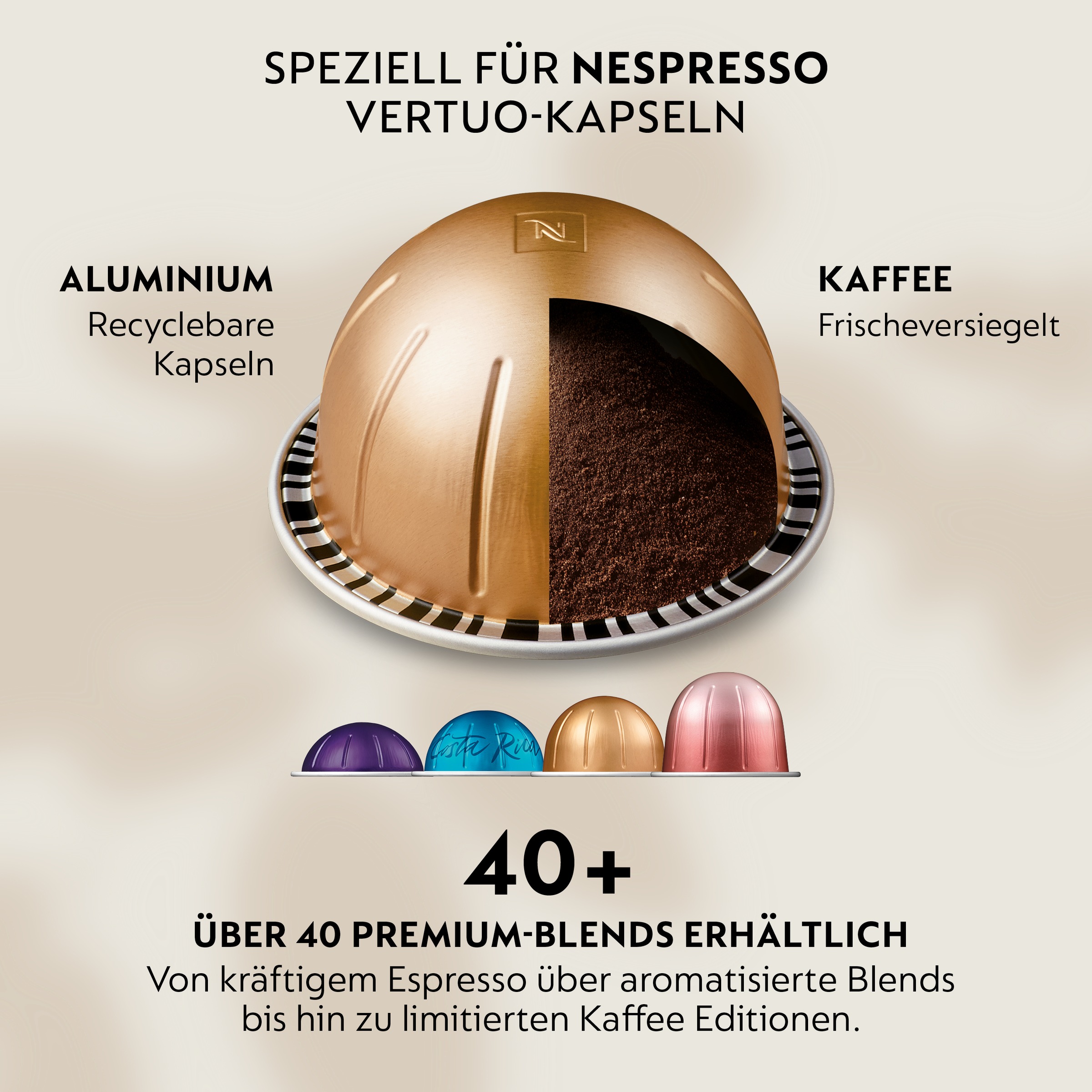 Nespresso Kapselmaschine »Vertuo Up« schlankes Design, Coffee Creations Modus, Auto-Off, 1,4 l Wassertank