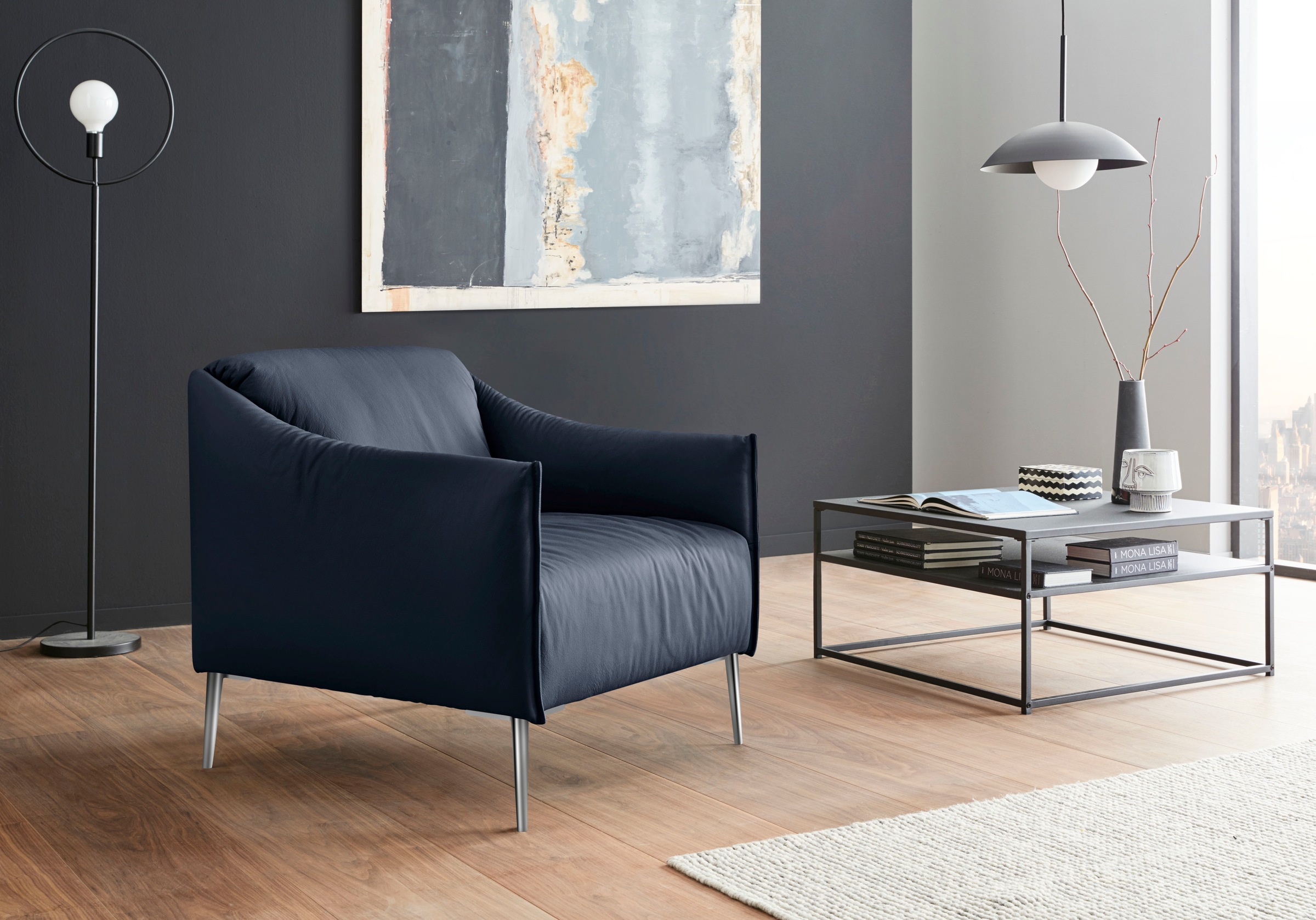 W.SCHILLIG Cocktailsessel »sally«, mit Metallfüßen in Chrom glänzend