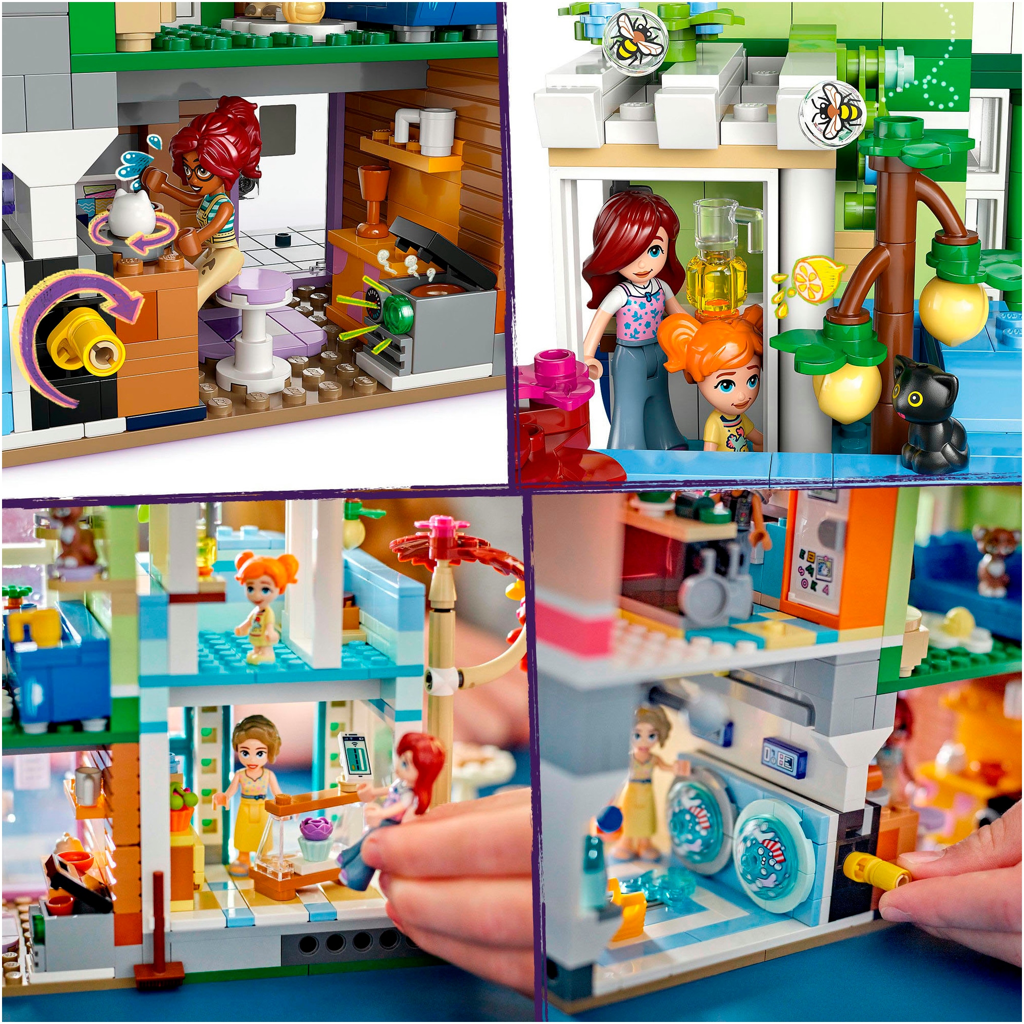 LEGO® Konstruktionsspielsteine »Heartlake City Wohn- und Einkaufsstraße (42670), LEGO Friends«, (2040 St.), Made in Europe