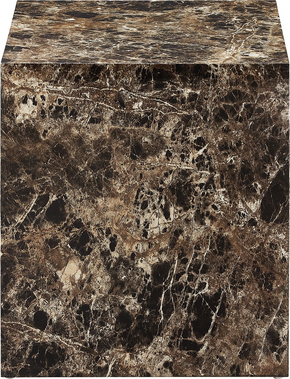SalesFever Beistelltisch, quadratisch 45x45 cm, in Marmoroptik foliert