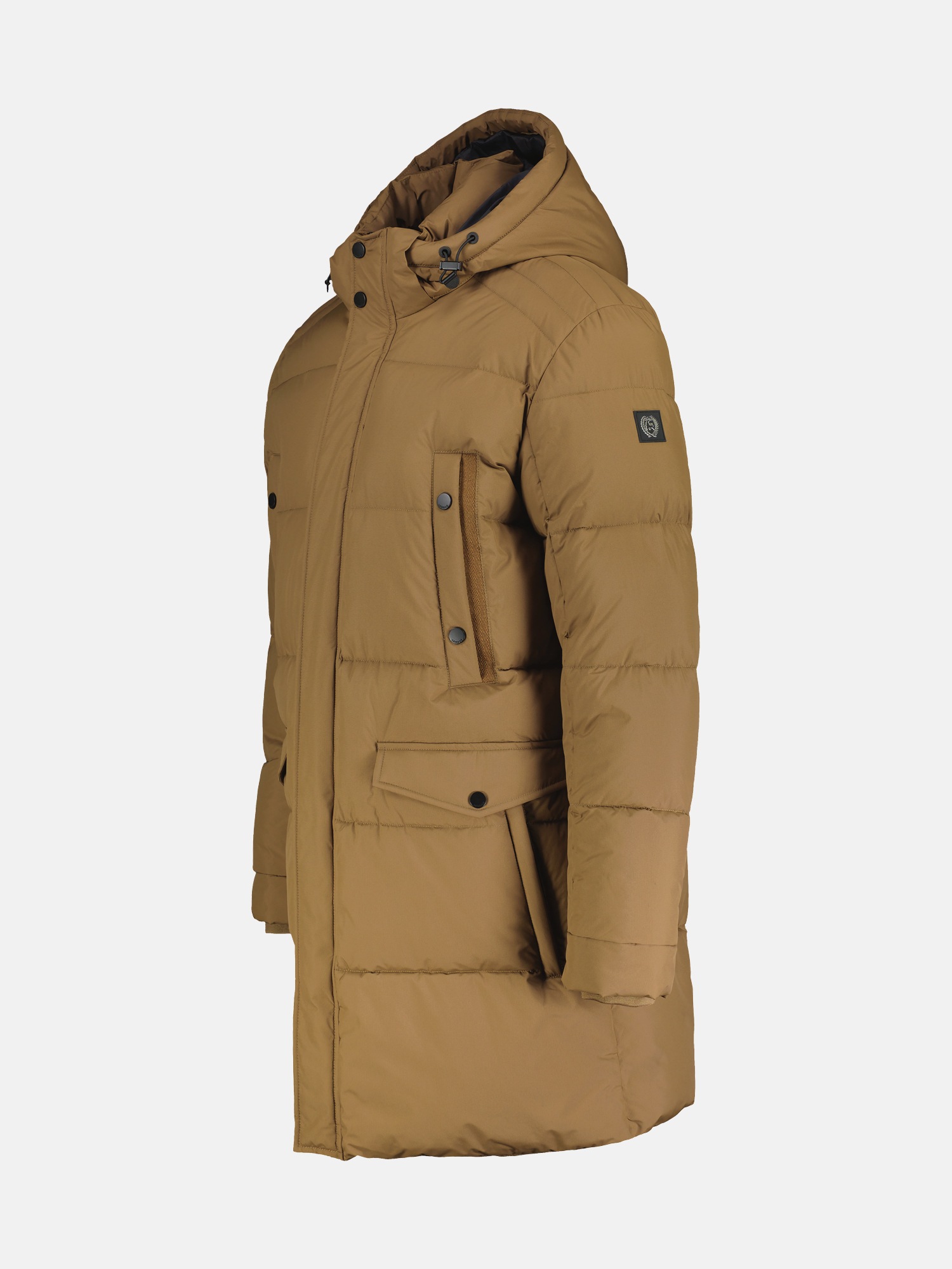 LERROS Steppjacke »LERROS Lange Steppjacke im Parka-Design, dick gefüttert«, mit Kapuze, Wasser- und windabweisend, atmungsaktiv