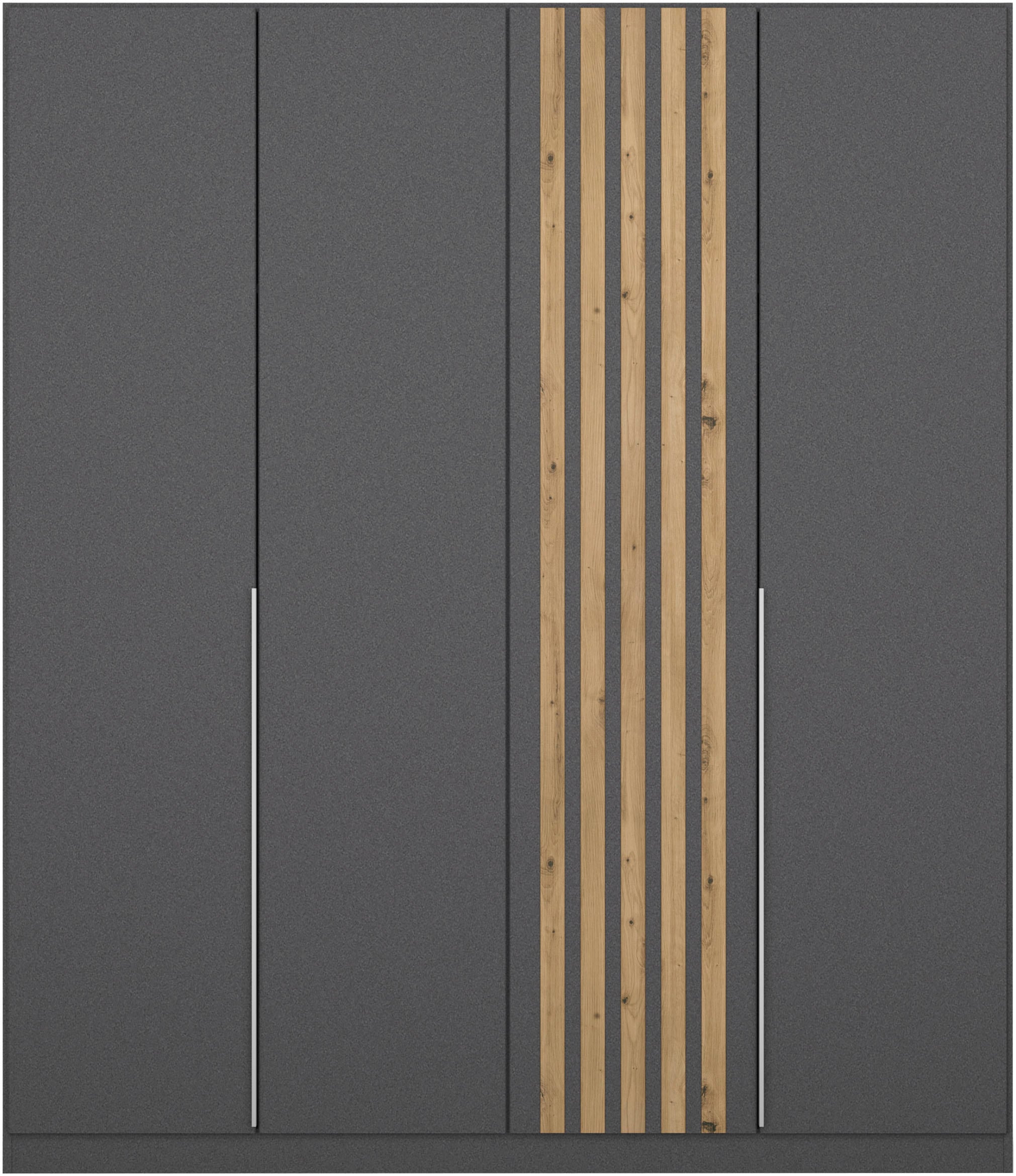 rauch Drehtürenschrank »Kleiderschrank Schrank Garderobe Breiten 181/226/271 cm LAMELLA« 3 verschiedene Ausstattungen BASIC/CLASSIC/PREMIUM (inkl. SOFT-CLOSE),  elegante Lamellen-Auflage in 3D Akustikpaneel Optik MADE IN GERMANY