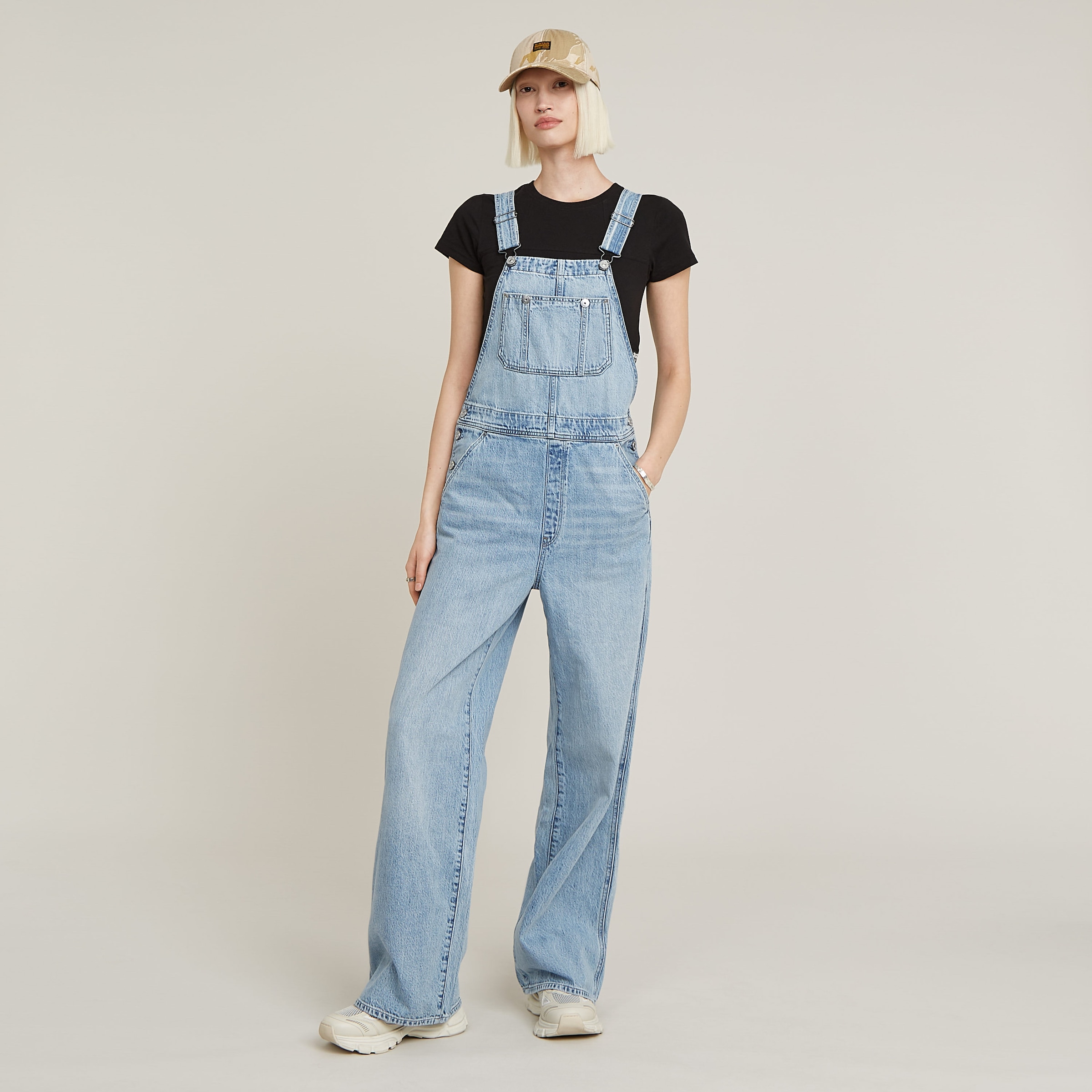 G-STAR Latzhose »Straight Leg Dungaree«, mit Knöpfen an den Seiten