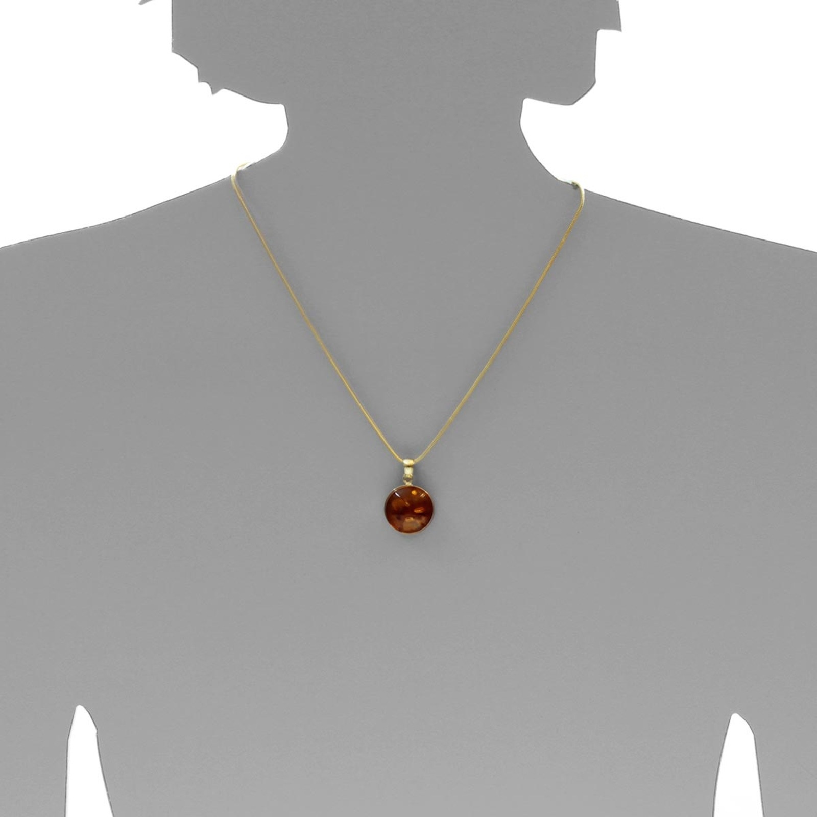 OSTSEE-SCHMUCK Kettenanhänger »- Classic 20 mm - Gold 585/000 - Bernstein«