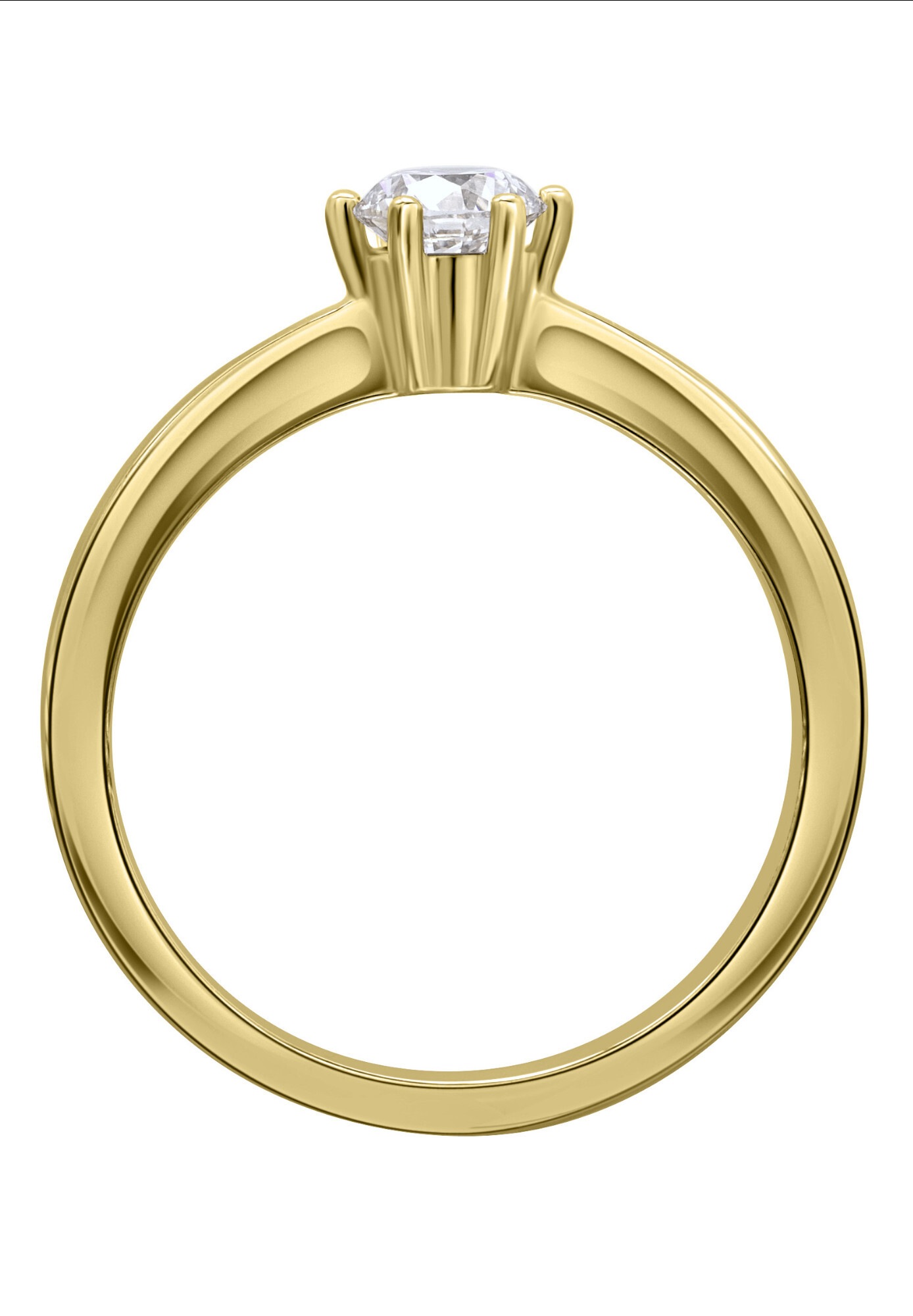 ONE ELEMENT Diamantring »0.1 ct  Diamant Brillant Ring aus 585 Gelbgold«