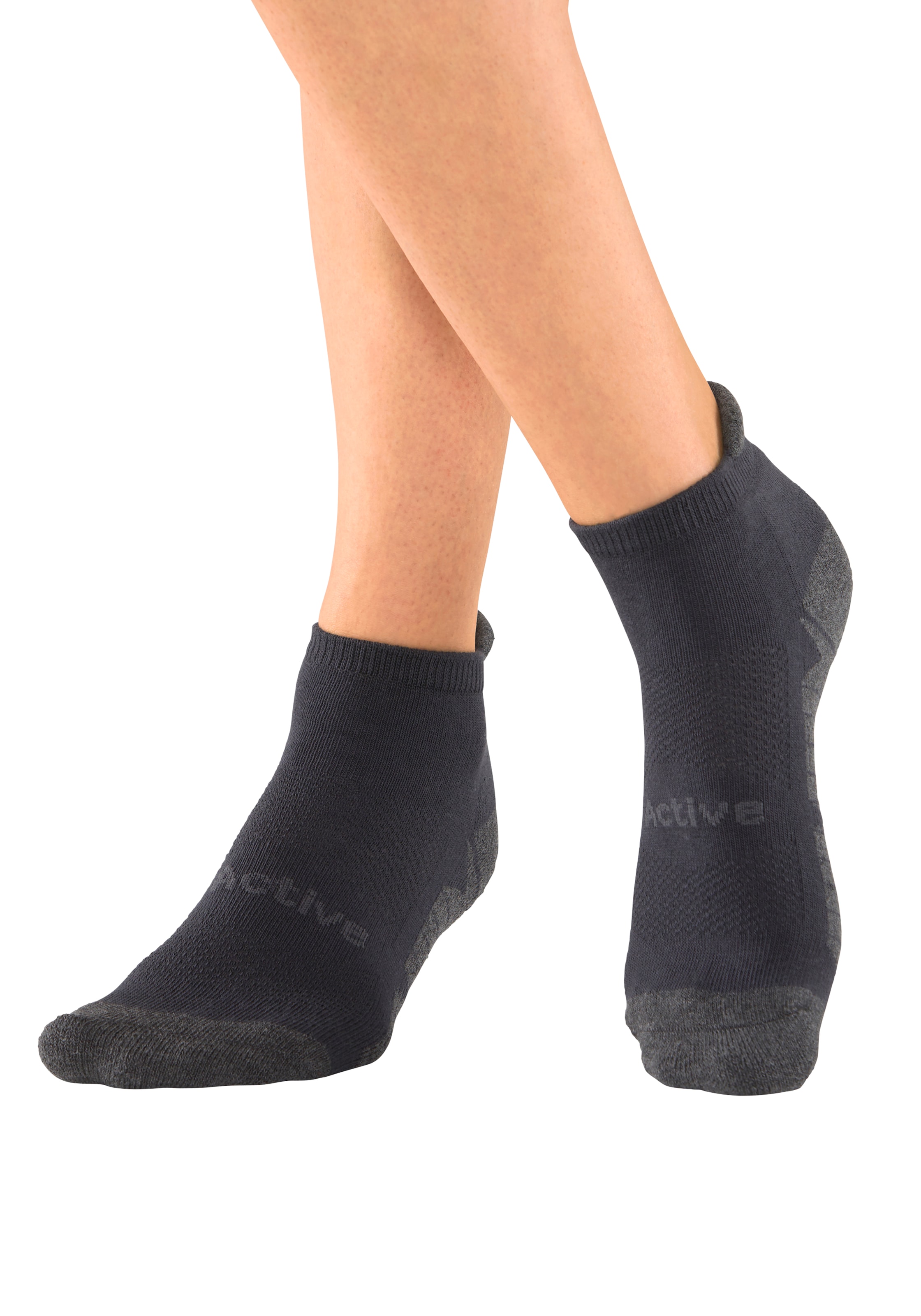 LASCANA ACTIVE Sneakersocken, (Packung, 6 Paar), mit weicher Frotteesohle