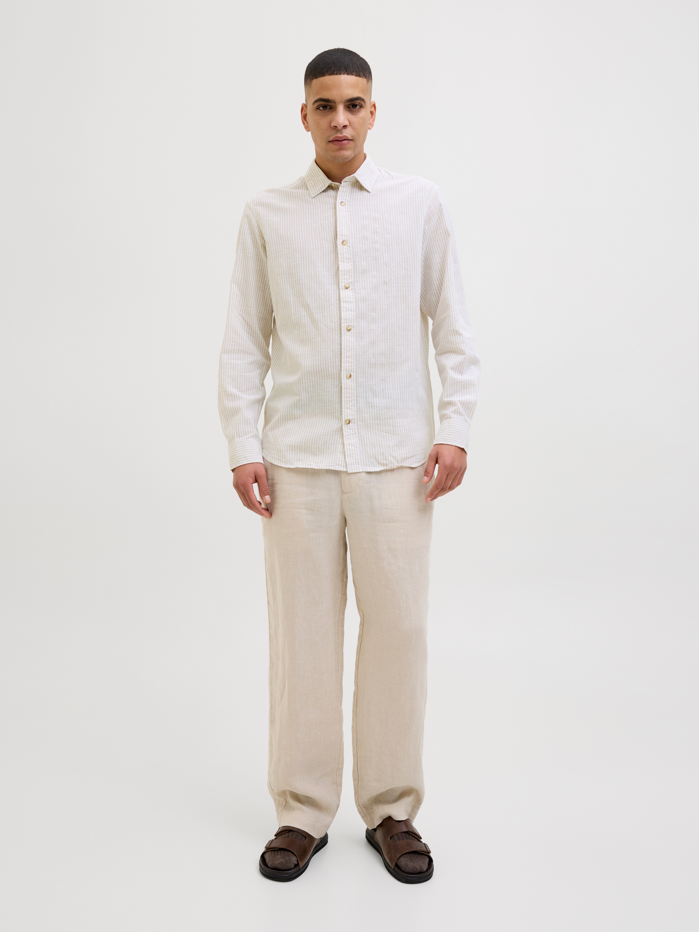 Jack & Jones Langarmhemd »JJESUMMER SHIRT LS SN« mit Hemdkragen