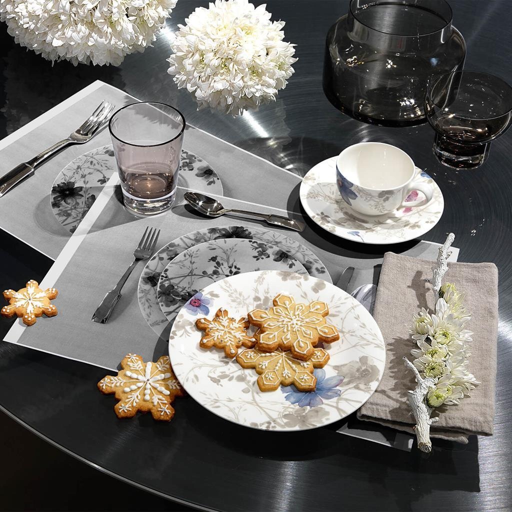 Villeroy & Boch Geschirr-Set »Basic-Set Mariefleur Gris Basic 6er Set bunt« Spülmaschinengeeignet, Mikrowellenfest