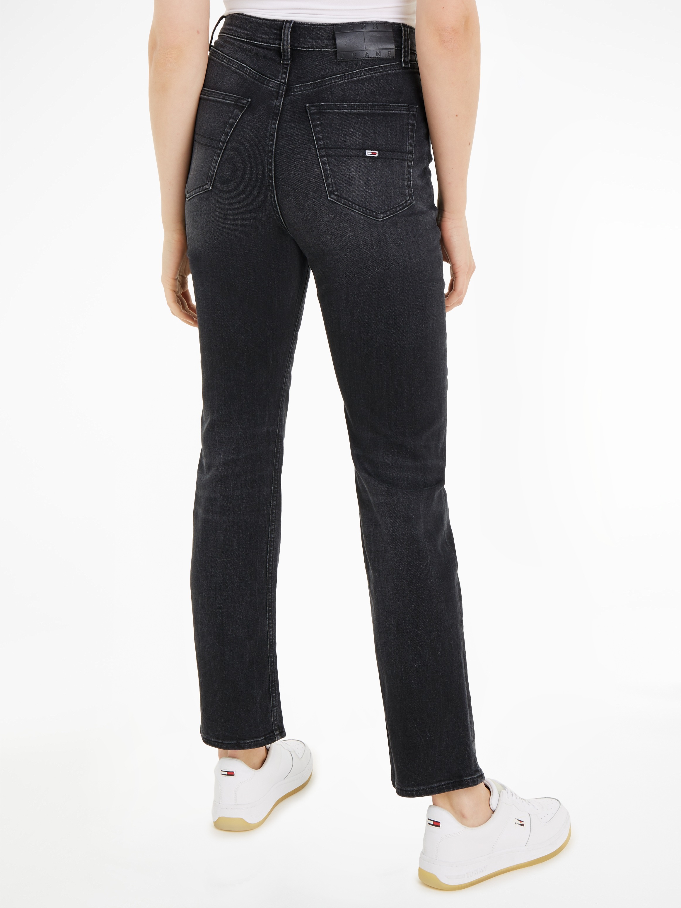 Tommy Jeans Straight-Jeans »JULIE UH STR AH1280«, mit Logostickerei