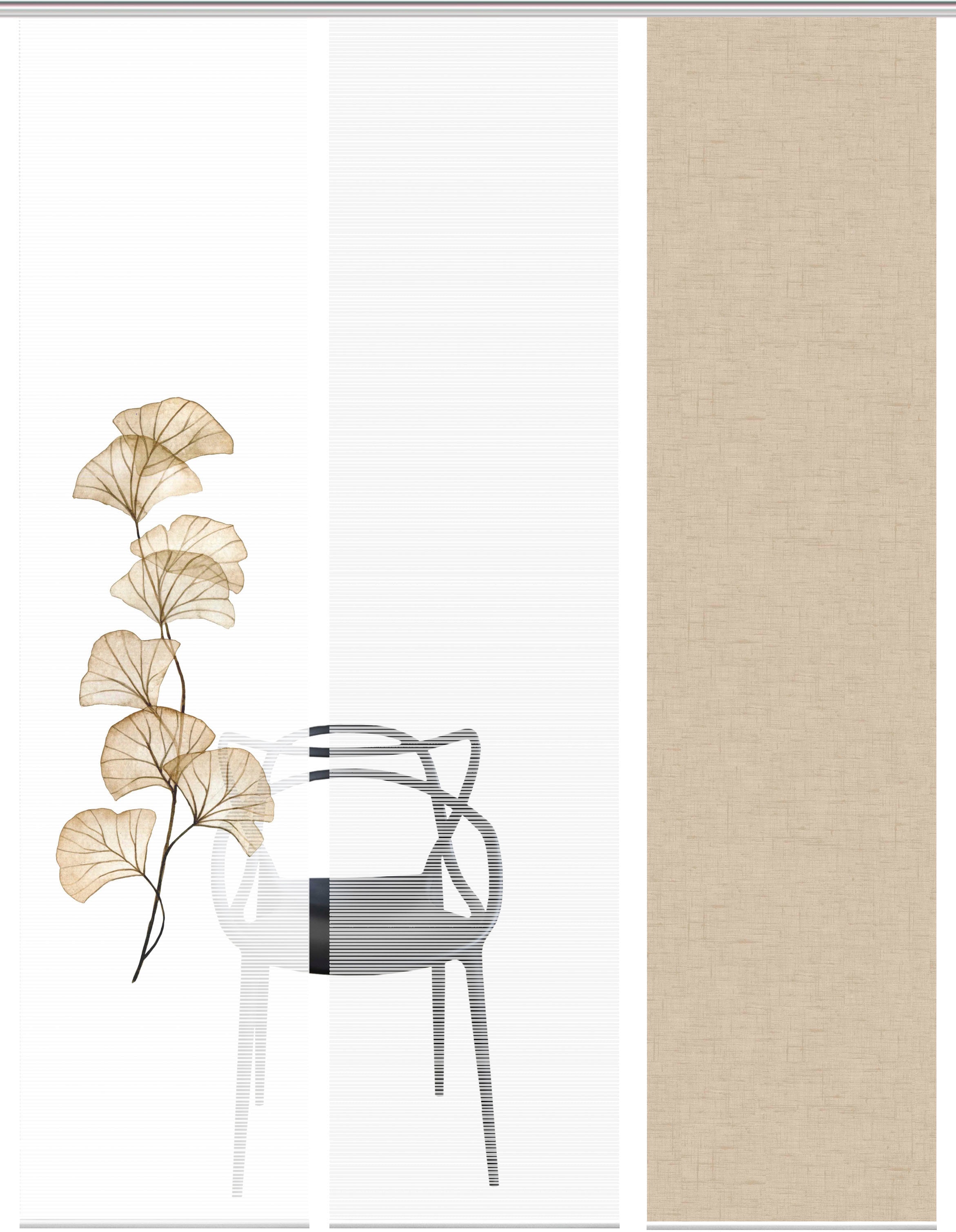 Vision S Schiebegardine »BERTO 3er SET« Paneelwagen 3 Stk. tlg. Schiebevorhang Digidruck 3er Set BERTO