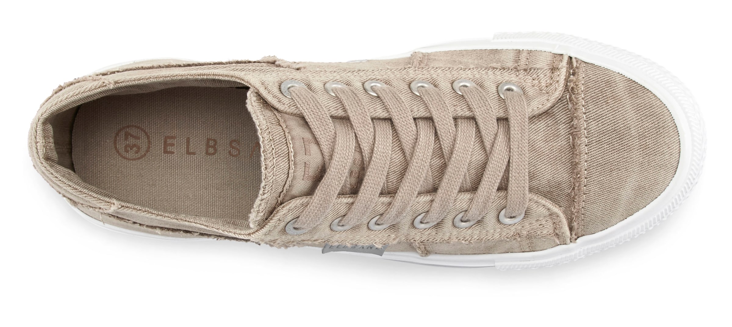 Elbsand Sneaker »Schnürschuh,«, Schnürhalbschuh, Freizeitschuh aus Textil, Used-Look VEGAN