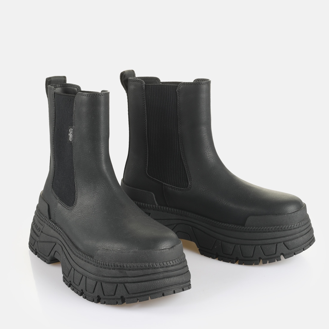 Buffalo »FUSION«  Plateauboots, Stiefelette mit seitlichen Stretcheinsätzen