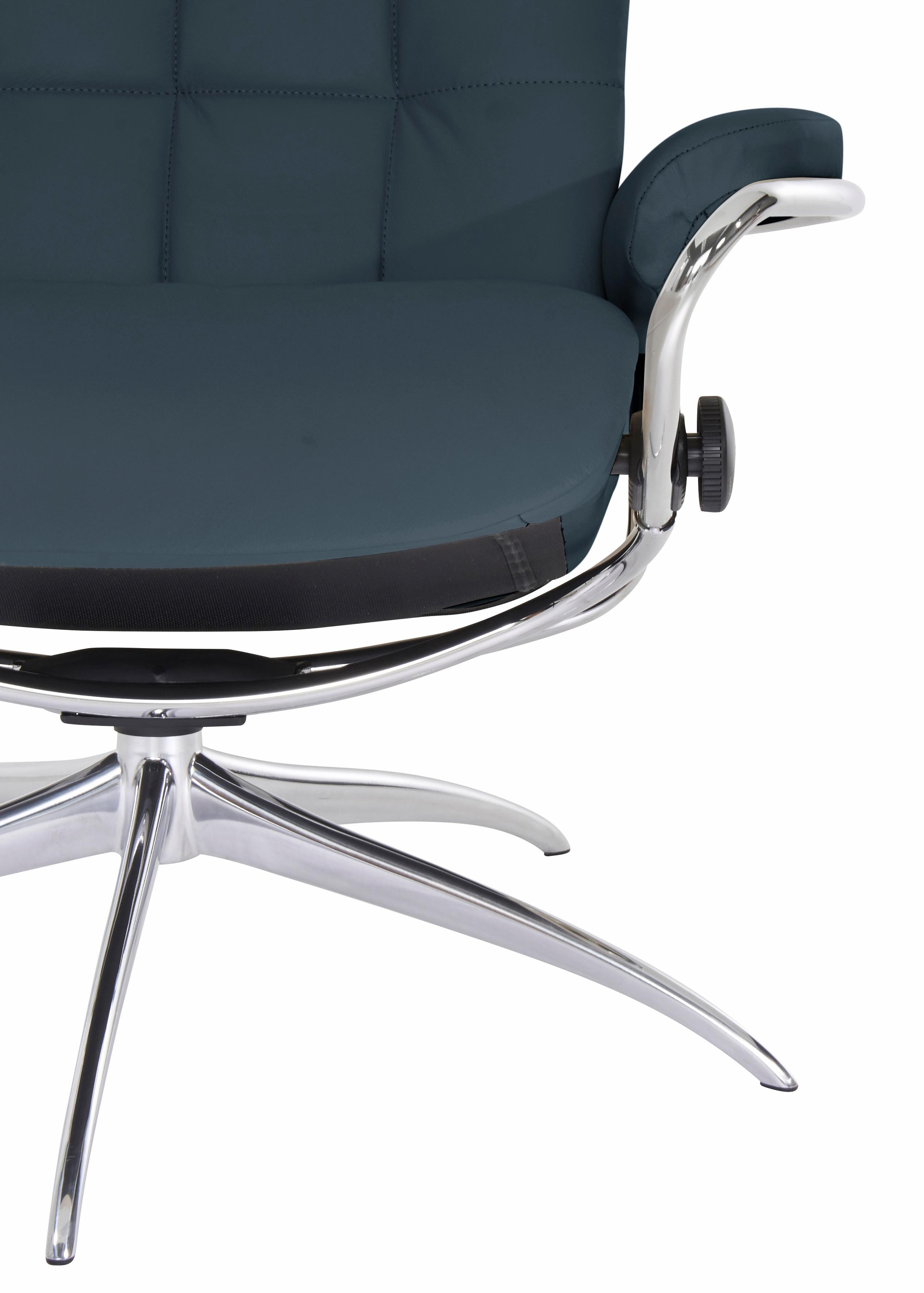 Stressless® Relaxsessel »London« Set, Relaxsessel mit Hocker,  mit Hocker, High Back, mit Star Base, Gestell Chrom