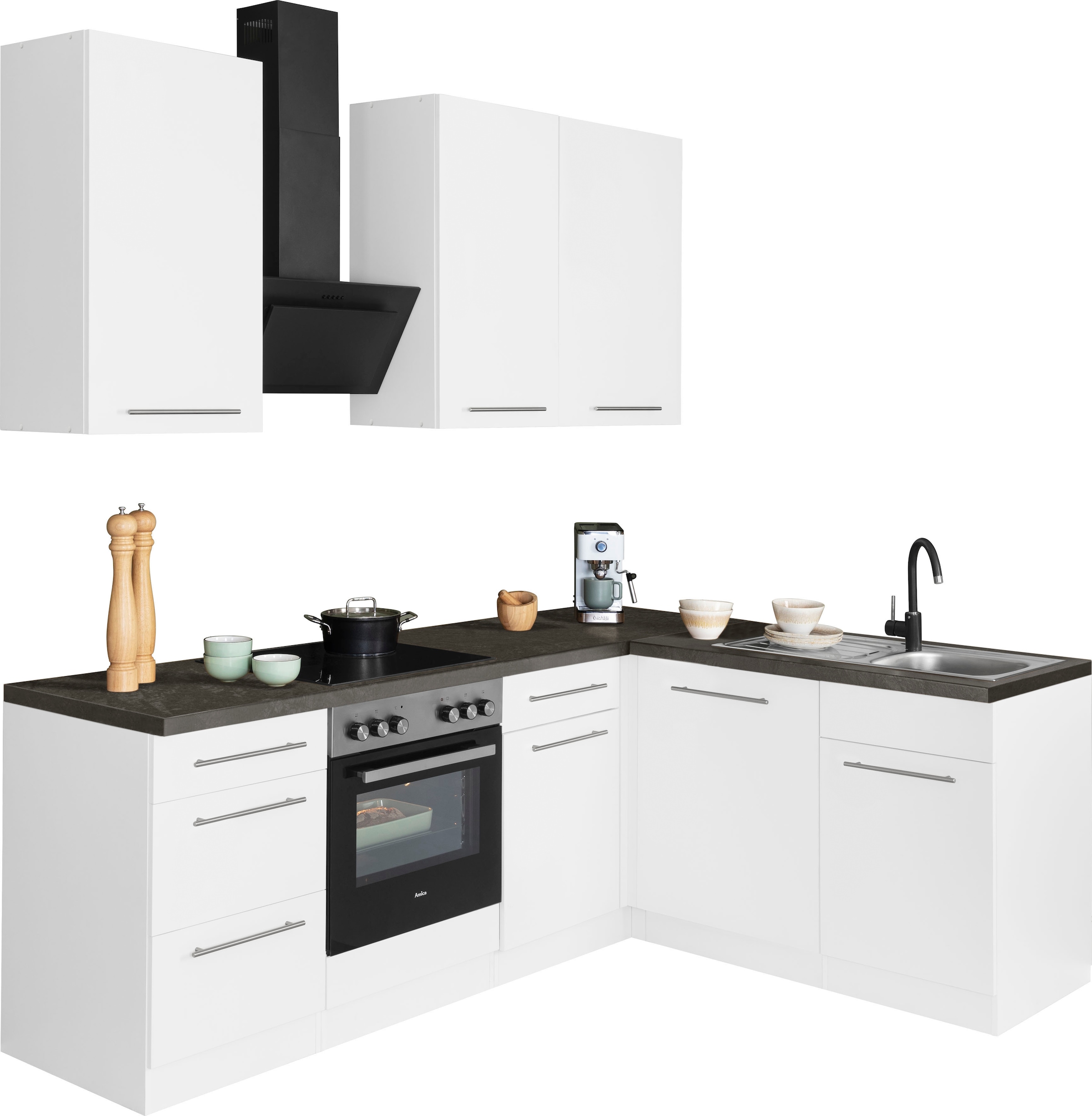 wiho Küchen Winkelküche »Unna«, ohne E-Geräte, Stellbreite bequem cm 220 bestellen x 170