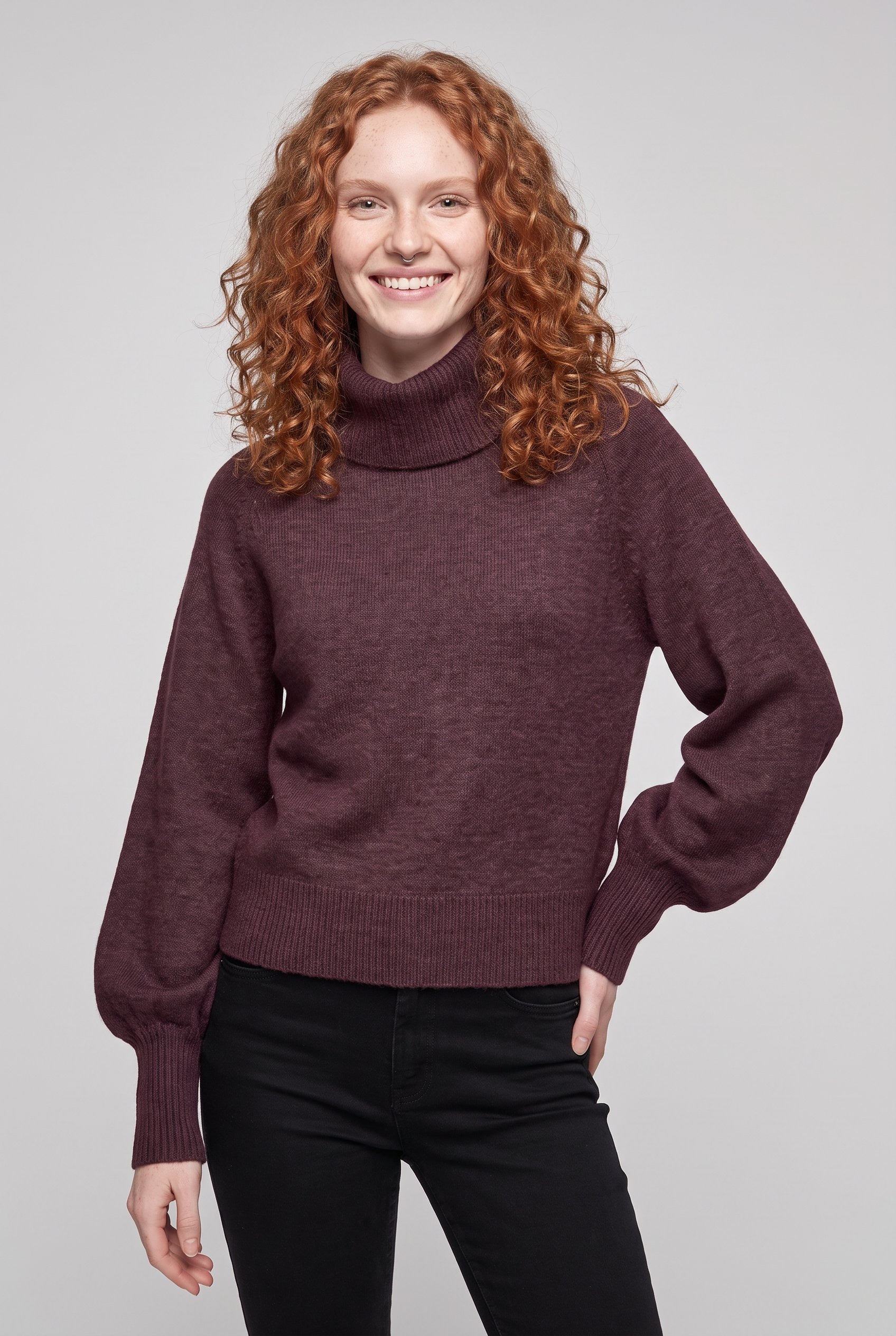 ONLY Rollkragenpullover »ONLOLIVIA LS ROLL NECK CC KNT« Materialmix, regular fit