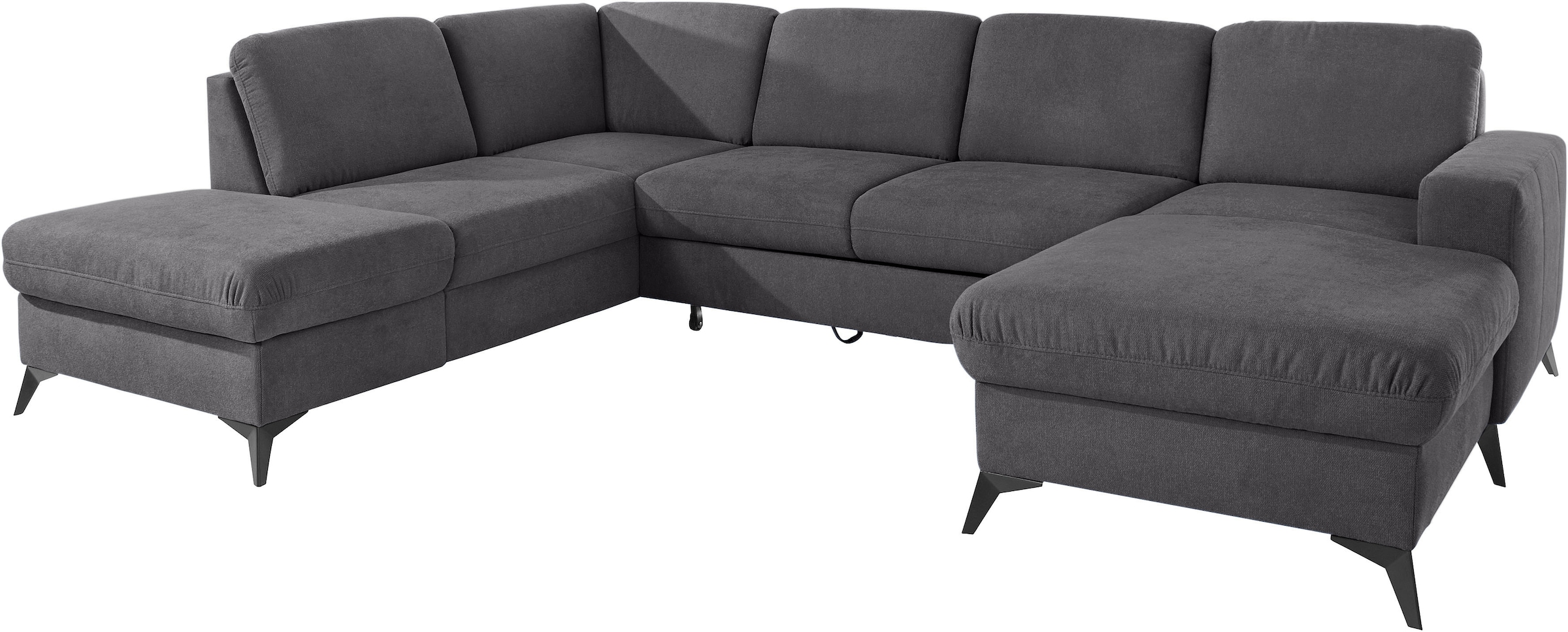 Places of Style Wohnlandschaft »Lolland U-Form«, Wahlweise mit Bettfunktion und Stauraum, auch mit abwischbarem Bezug