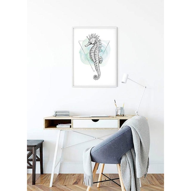 Komar Poster »Sea Horse Watercolor«, Tiere, (1 St.), Kinderzimmer,  Schlafzimmer, Wohnzimmer online kaufen | mit 3 Jahren XXL Garantie