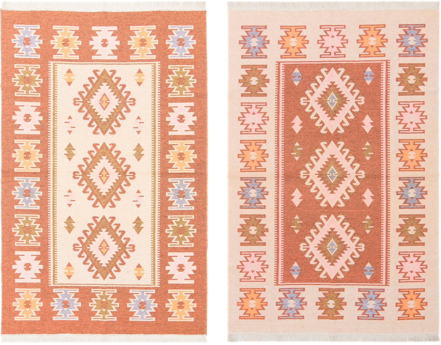 morgenland Wollteppich »Kelim Teppich - Trendy »Ariz« Rechteckig«, rechteckig, 0,5 mm Höhe, Flachgewebe