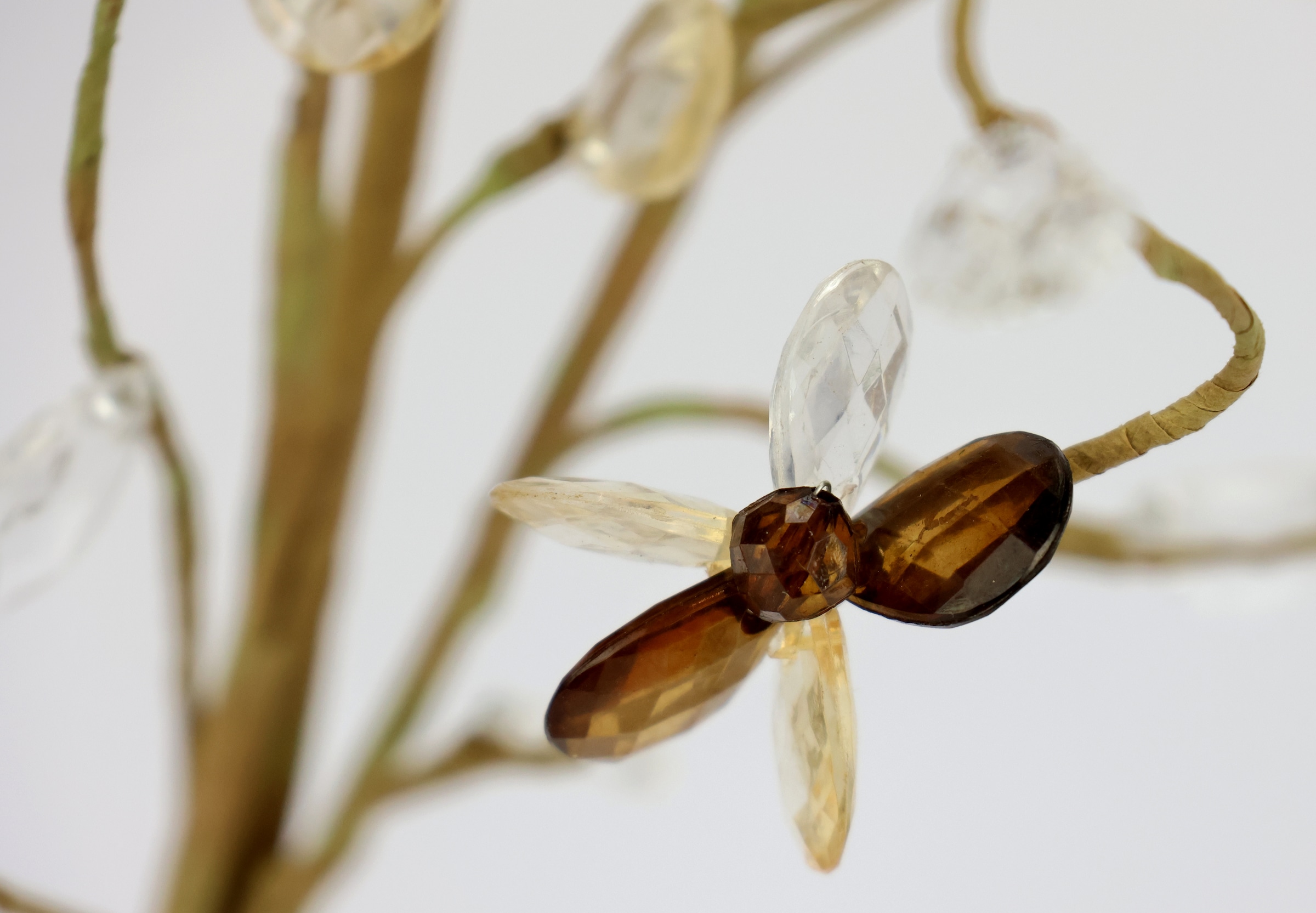 I.GE.A. Kunstzweig »Dekozweig« 2er Set 70cm Acryl Steine Blätter Adventskranz Floristik Deko Zweig