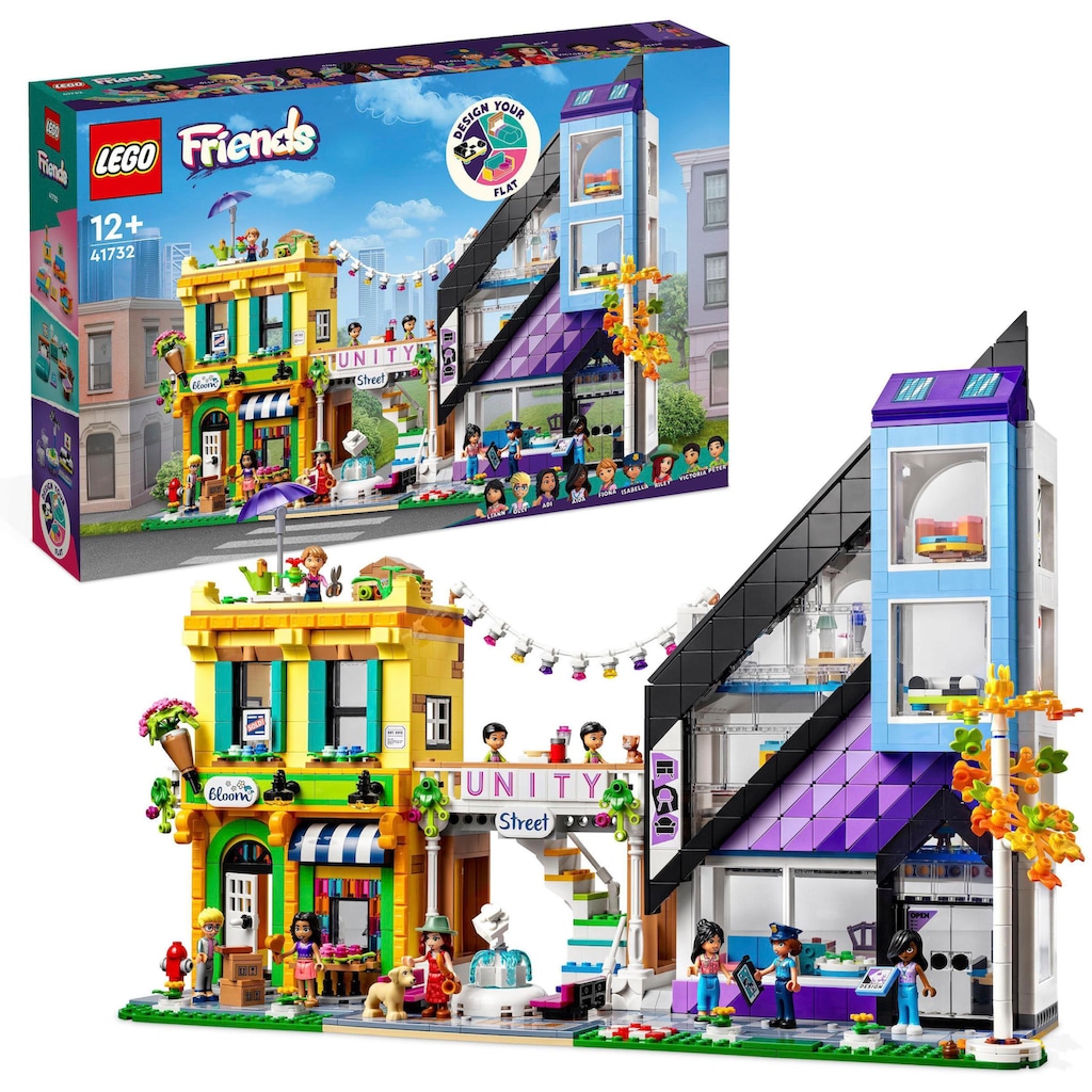 LEGO® Konstruktionsspielsteine »Stadtzentrum (41732), LEGO® Friends«, (2010 St.)