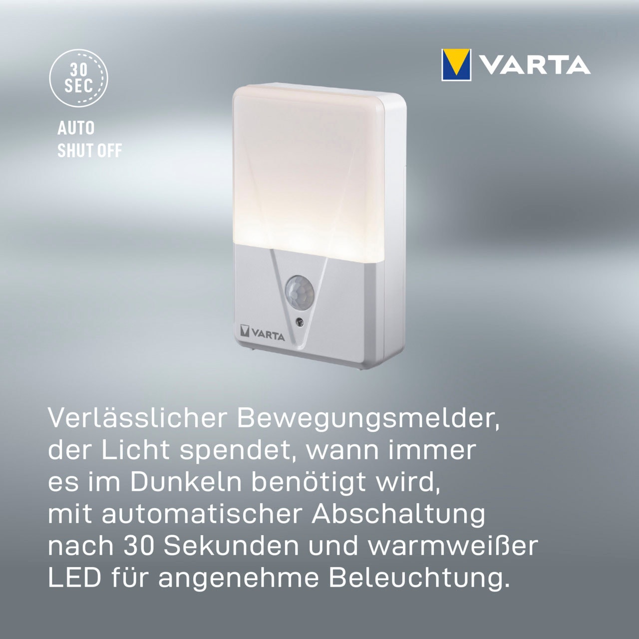 VARTA Nachtlicht »VARTA Motion Sensor Nachtlicht ist batteriebetrieben inkl. 3xAAA«