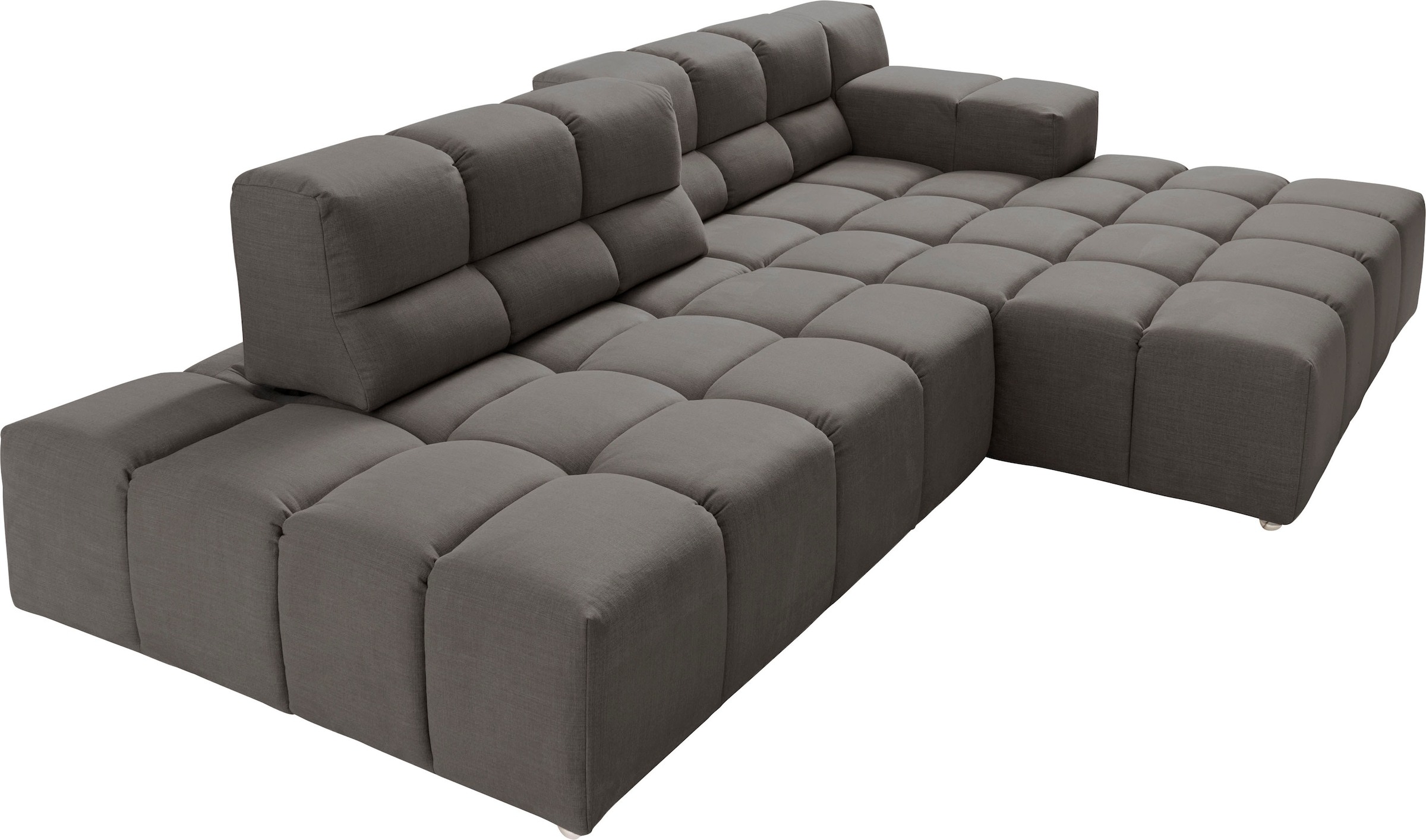 designwerk Ecksofa »Temple, Designsofa trifft hohen Sitzkomfort, L-Form«, Recamiere links oder rechts, mit Sitztiefenverstellung