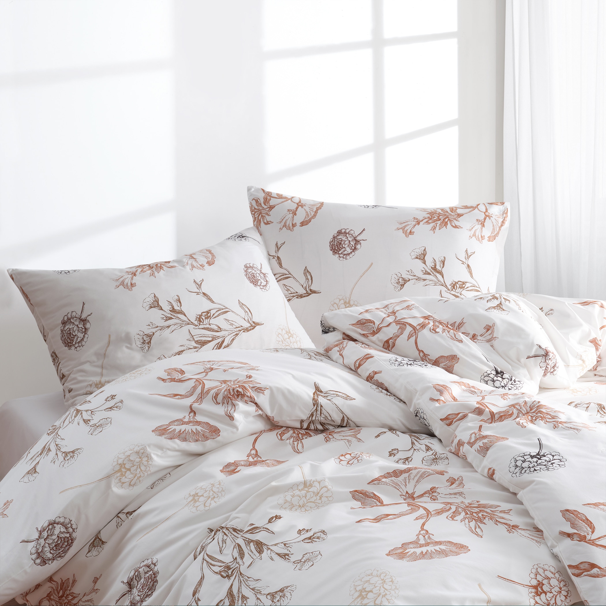 Florella Bettwäsche »»Leni bronze « Fein-Renforcé,  100% Baumwolle«