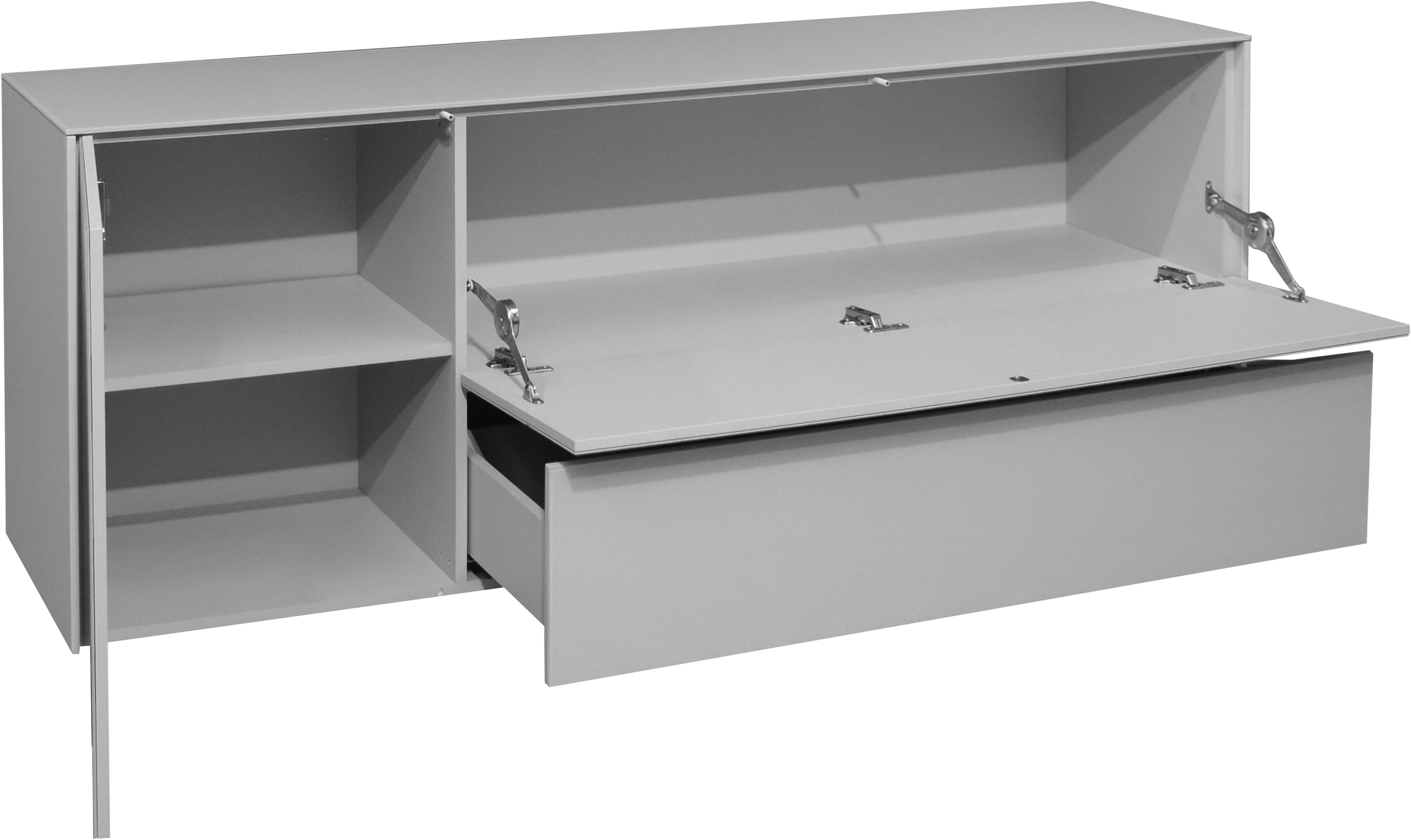 Mäusbacher Lowboard »Imola TOPSELLER!«, (OTTOs Choice), Mäusbacher Lowboard, mit Glasfront und Glasoberplatte, 1 Schublade