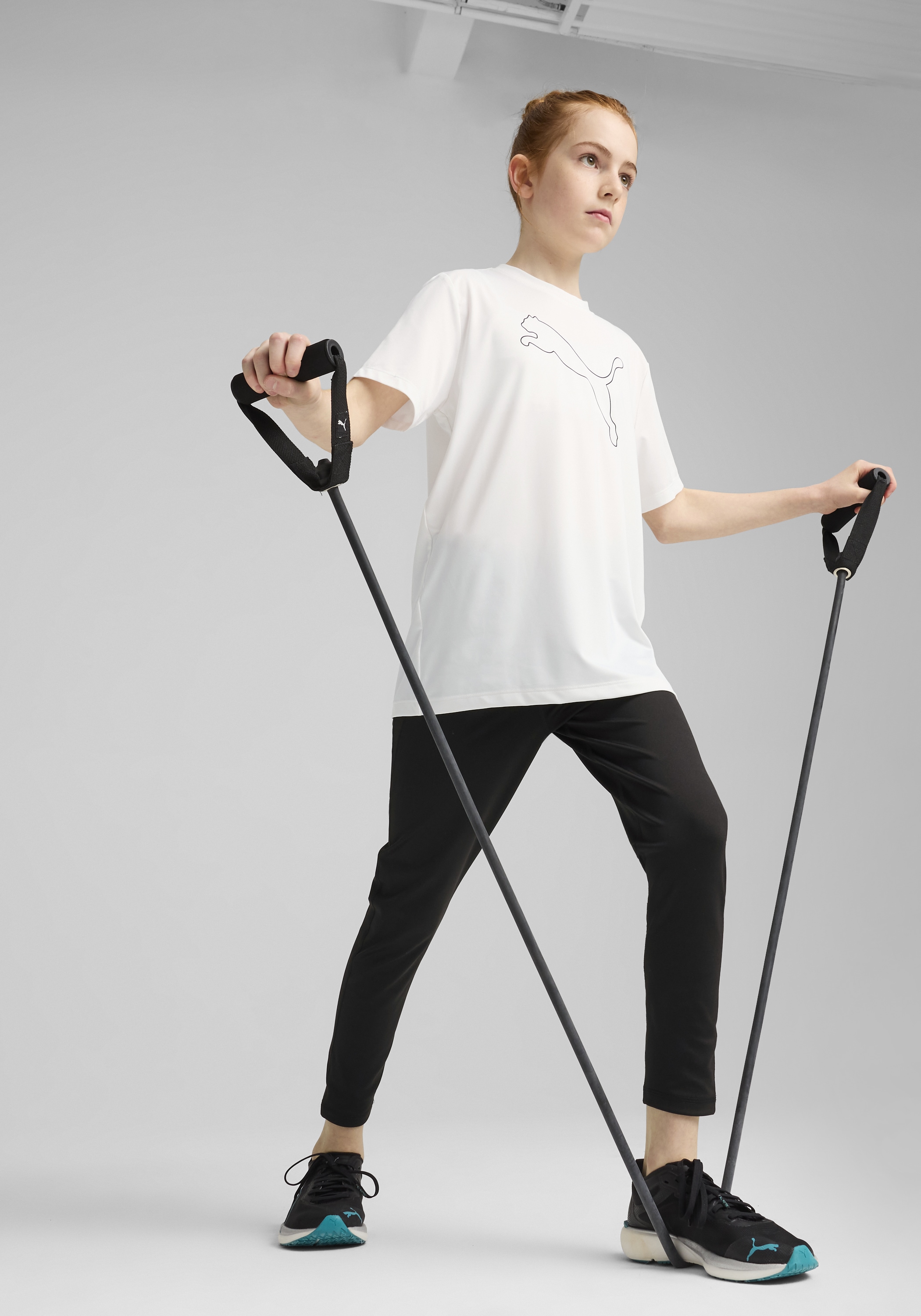 PUMA Leggings »TAD ESS HIGH WAIST 78 TIGHTS G«  atmungsaktives Material, mit DryCELL Technologie, schmale Passform