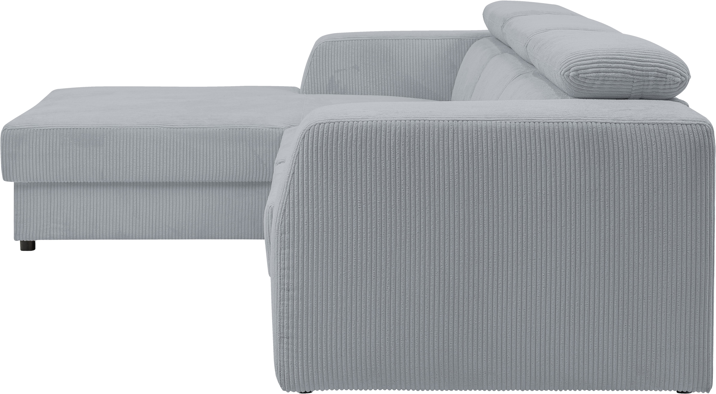 WERK2 Ecksofa »Cherry, modernes Sofa mit Komfortfunktionen, Breite 270cm, L-Form,« bequem, mit verstellbaren Kopfteilen, Schlaffunktion und Bettkasten