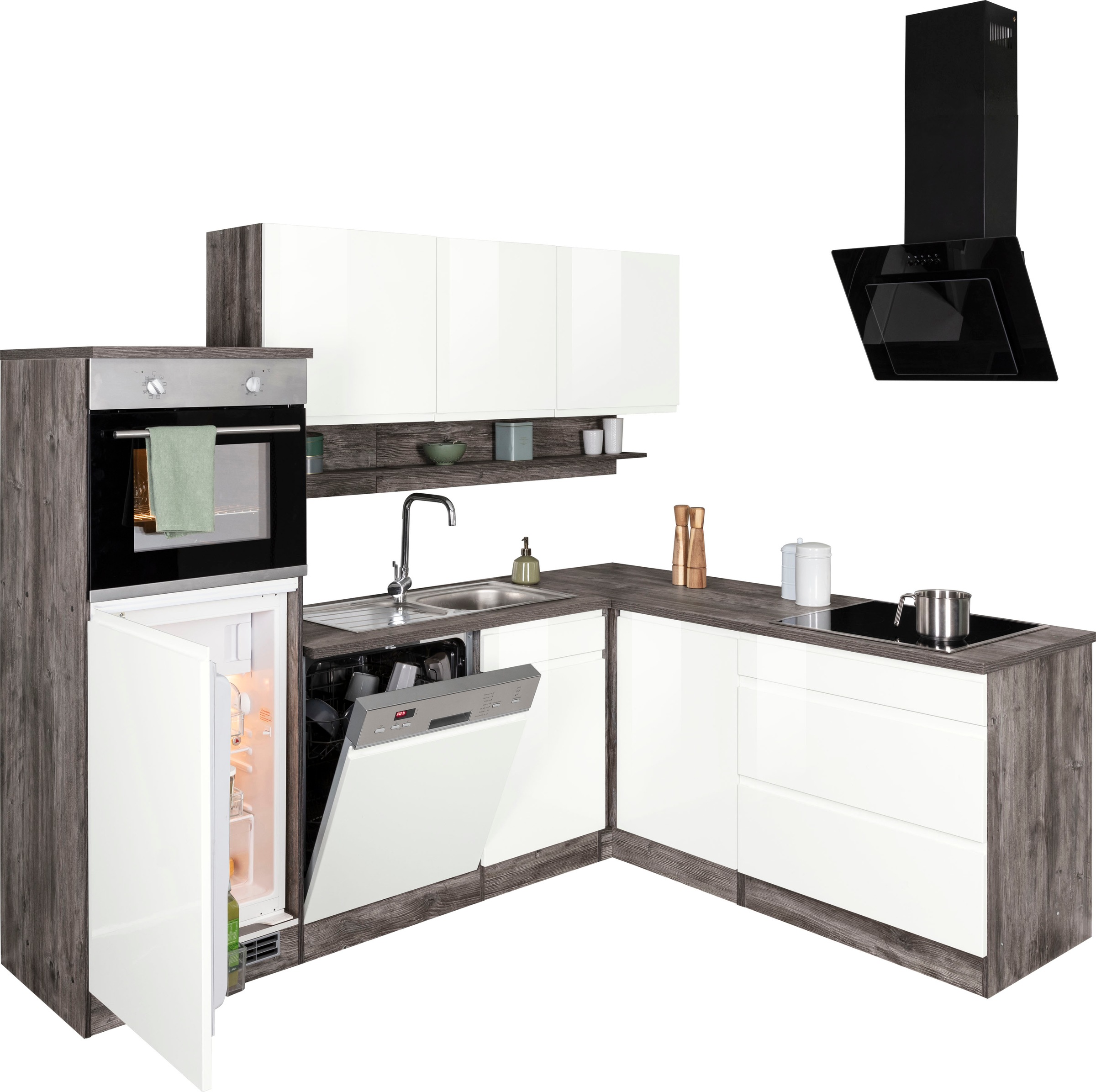 KOCHSTATION Winkelküche »KS-Virginia«, Stellbreite 230/190 cm, ohne E-Geräte