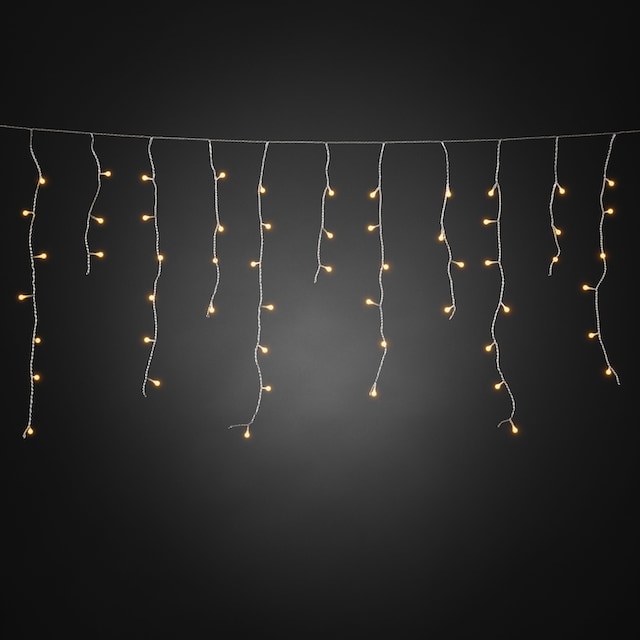 KONSTSMIDE LED-Lichtervorhang »Weihnachtsdeko aussen«, 400 St.-flammig, LED  Eisregenvorhang, mit weißen Globes, 400 bernsteinfarbene Dioden bequem  kaufen