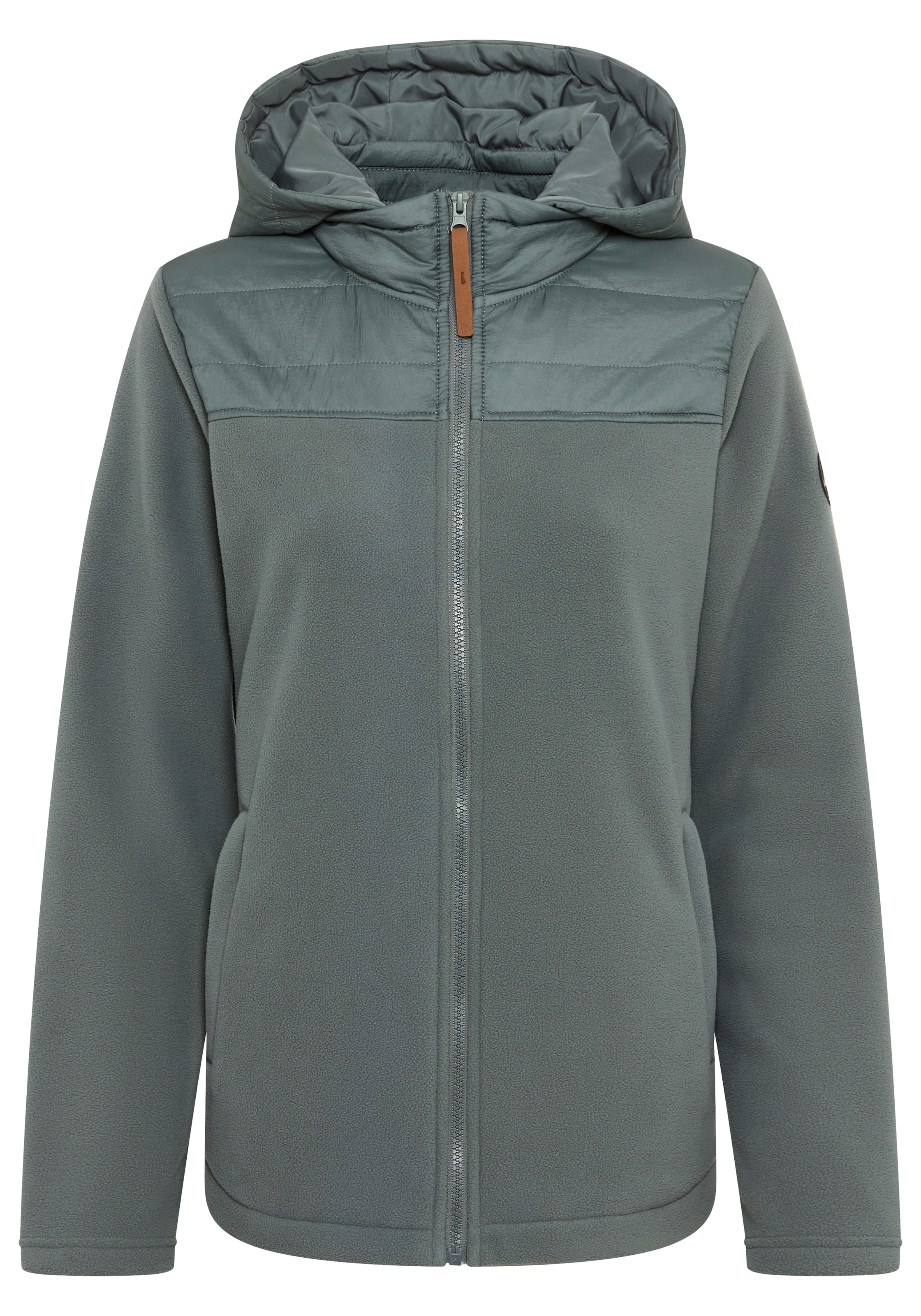Polarino Hybridjacke, mit Kapuze, mit wattiertem Schulterbereich
