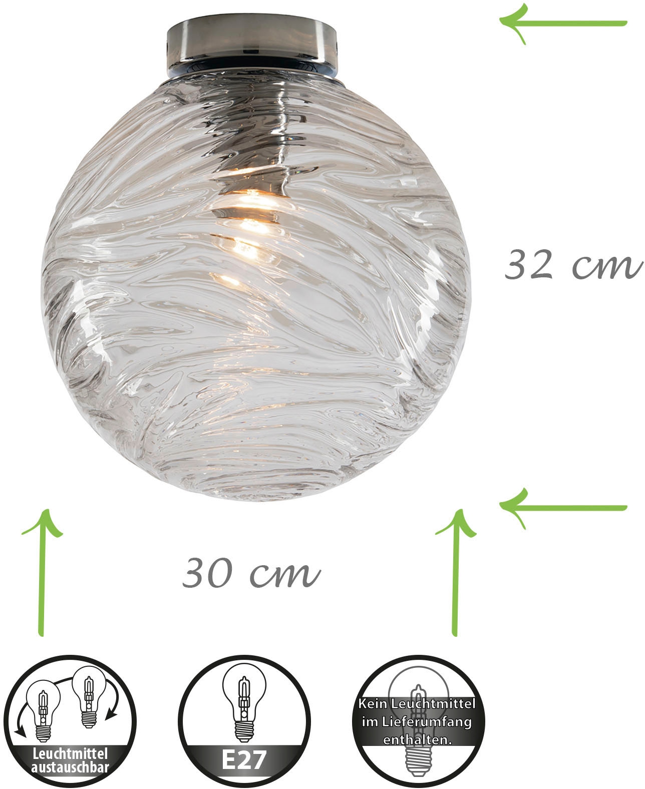 ECO-LIGHT Hängeleuchte »Nereide«, hochwertiges mit Jahren | kaufen 3 online Glas Garantie XXL