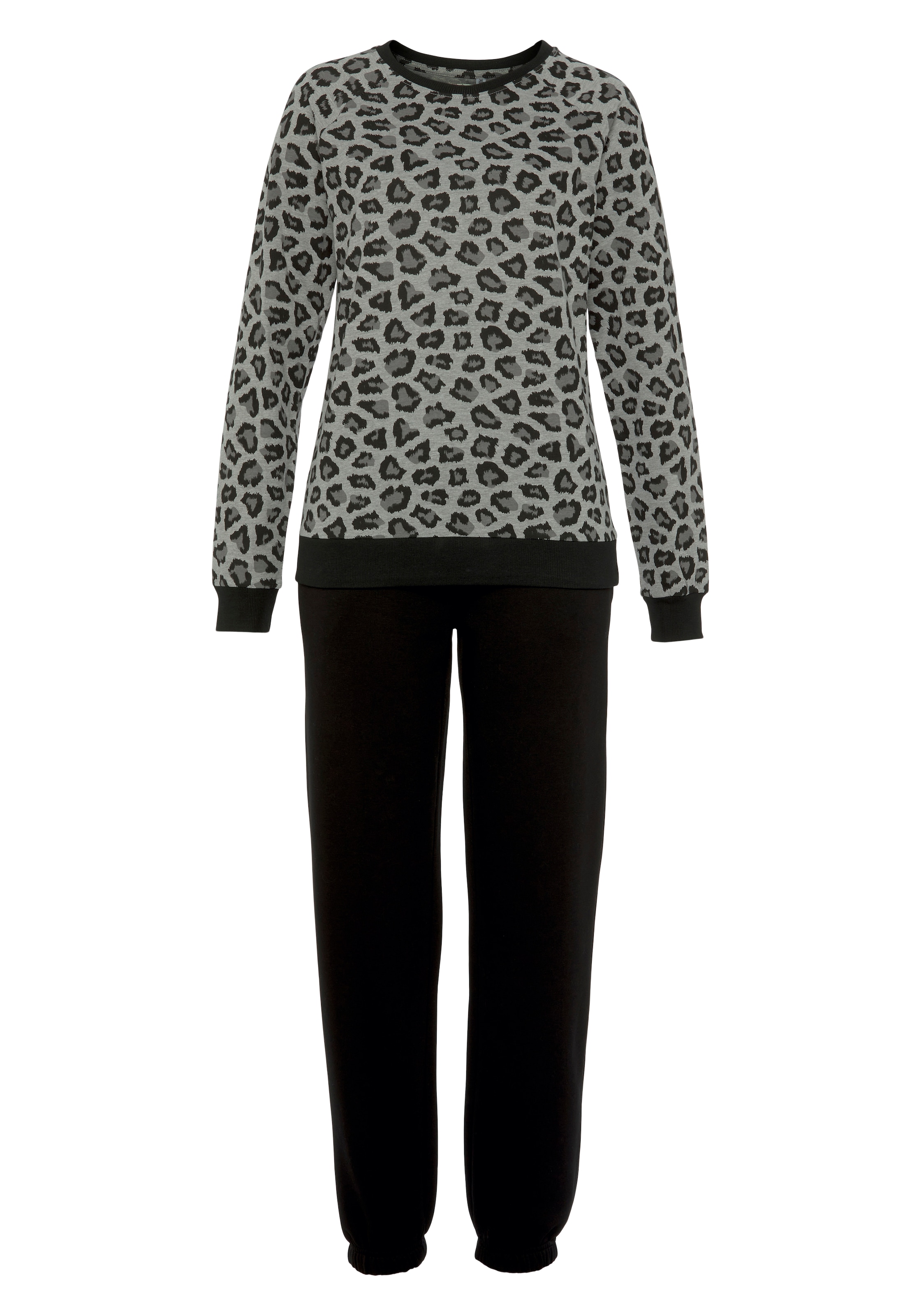Vivance Dreams Pyjama, (2 tlg.), mit tonalem Animalprint