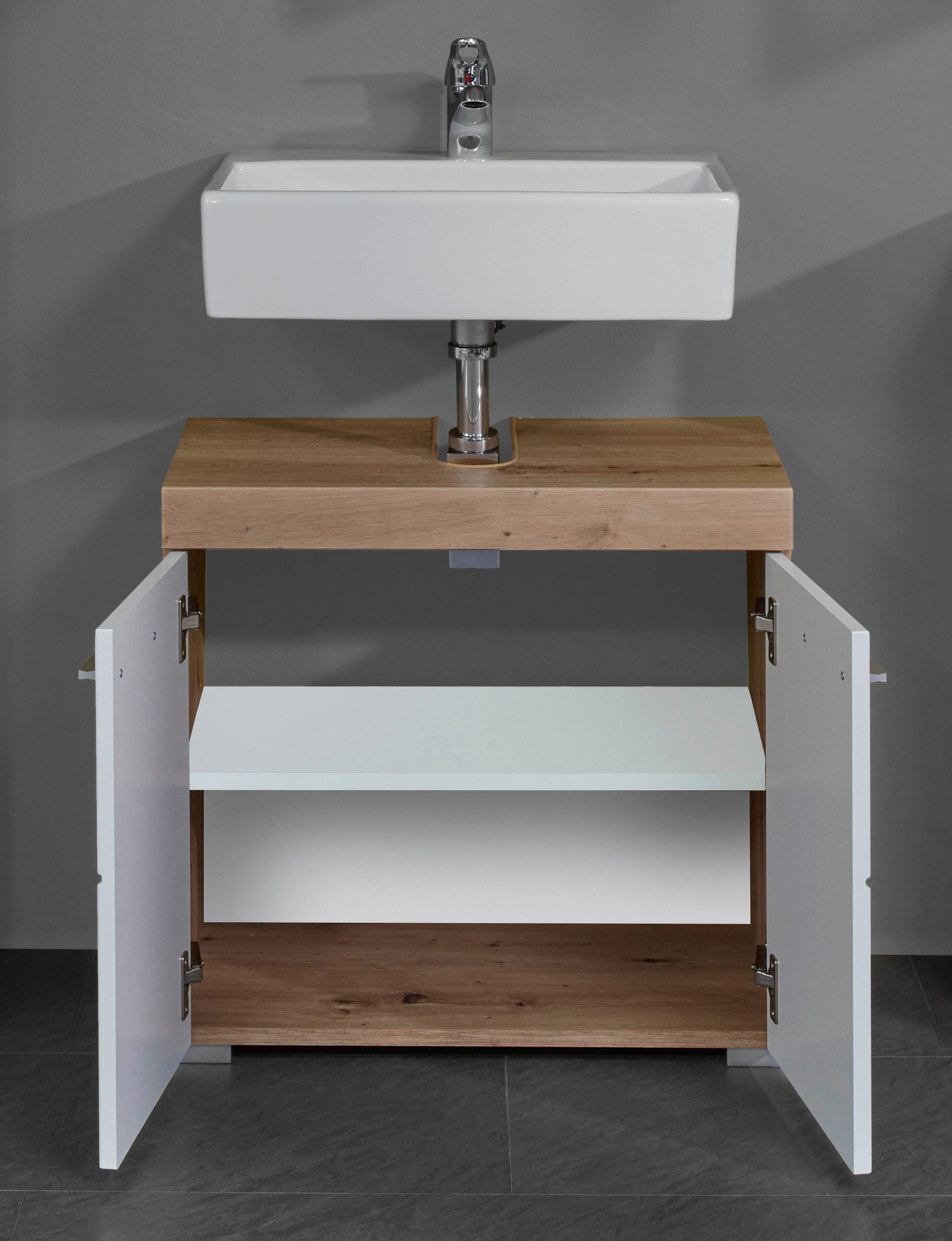 INOSIGN Badmöbel-Set »Avena«, (Set, 4 St.), Mit Hochschrank, Waschbeckenunterschrank, Wandschrank und Unterschrank